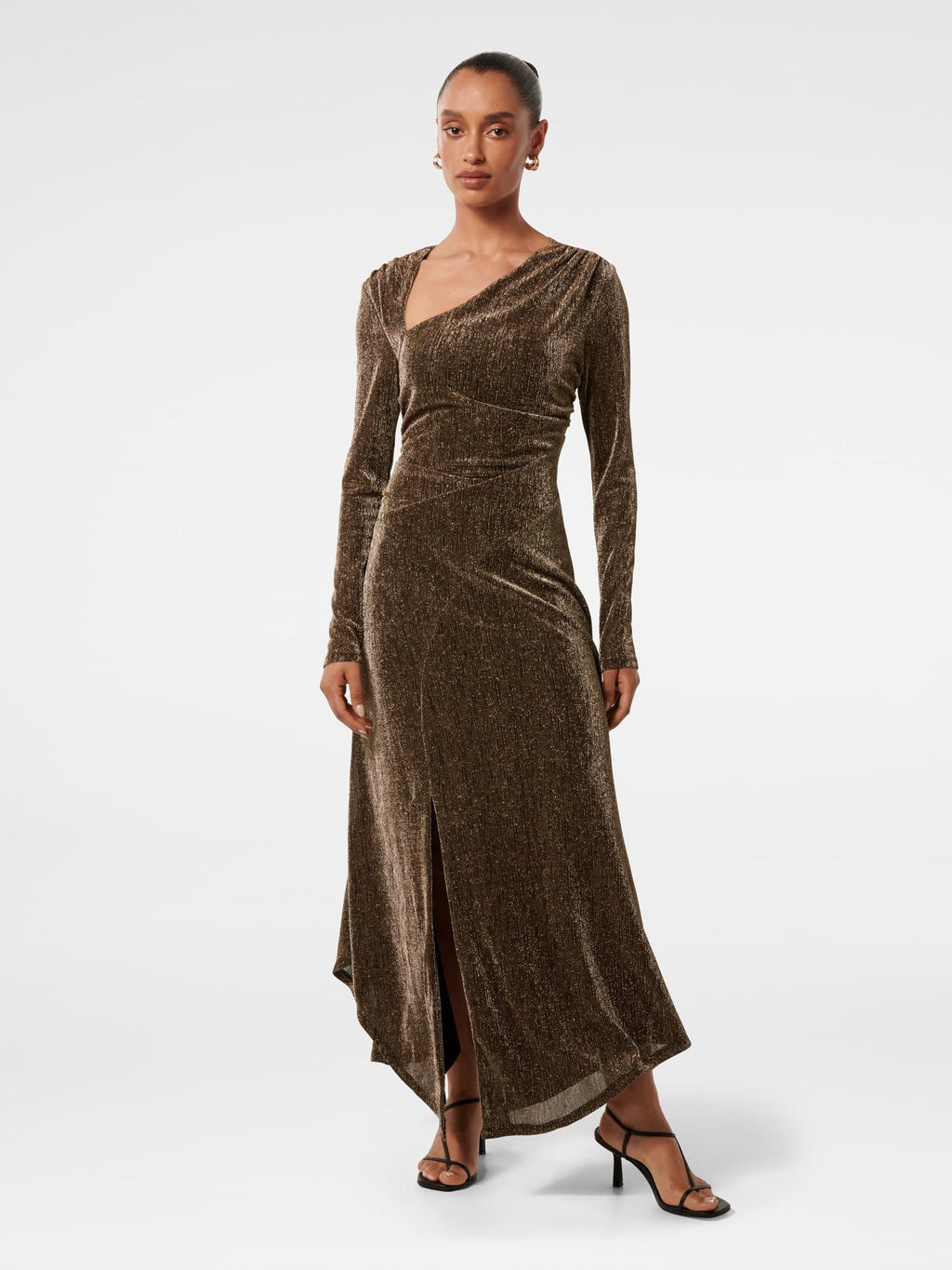 Sawyer Petite Asymmetric Drape Dress