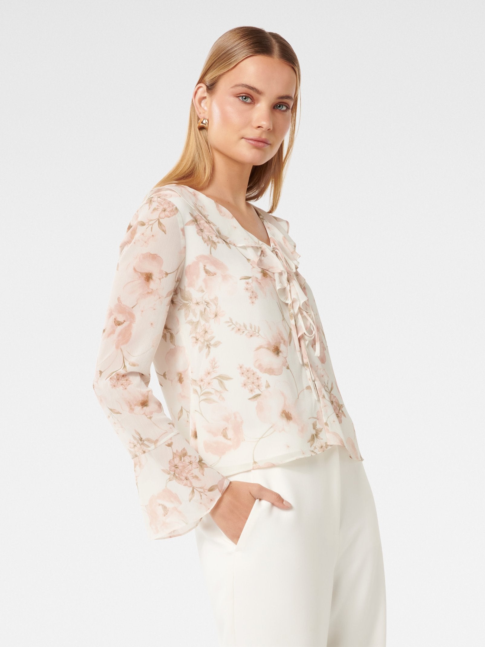 Neve Ruffle Front Blouse