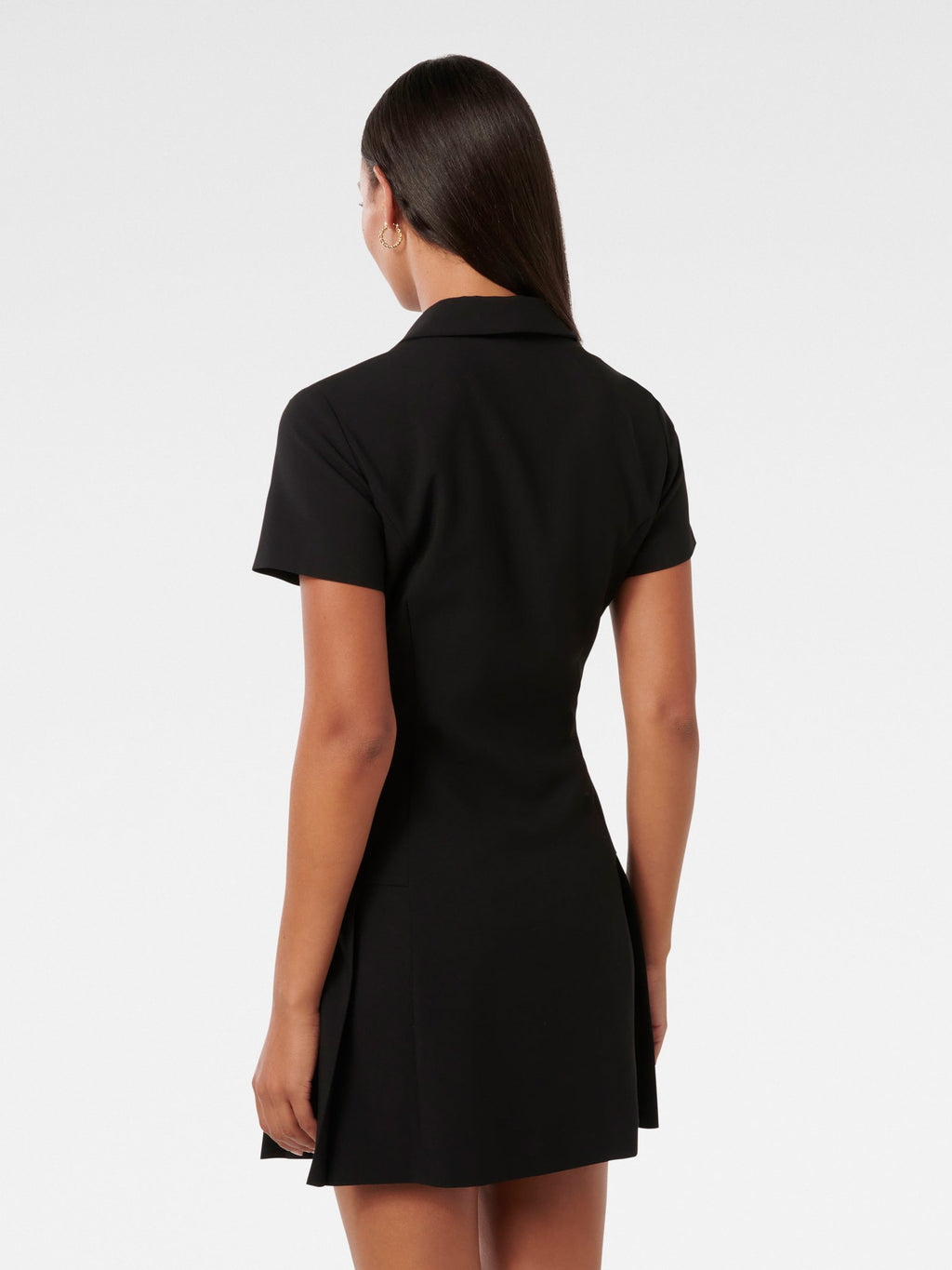  Winnie Pleated Button Down Mini Dress