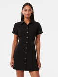 Winnie Pleated Button Down Mini Dress