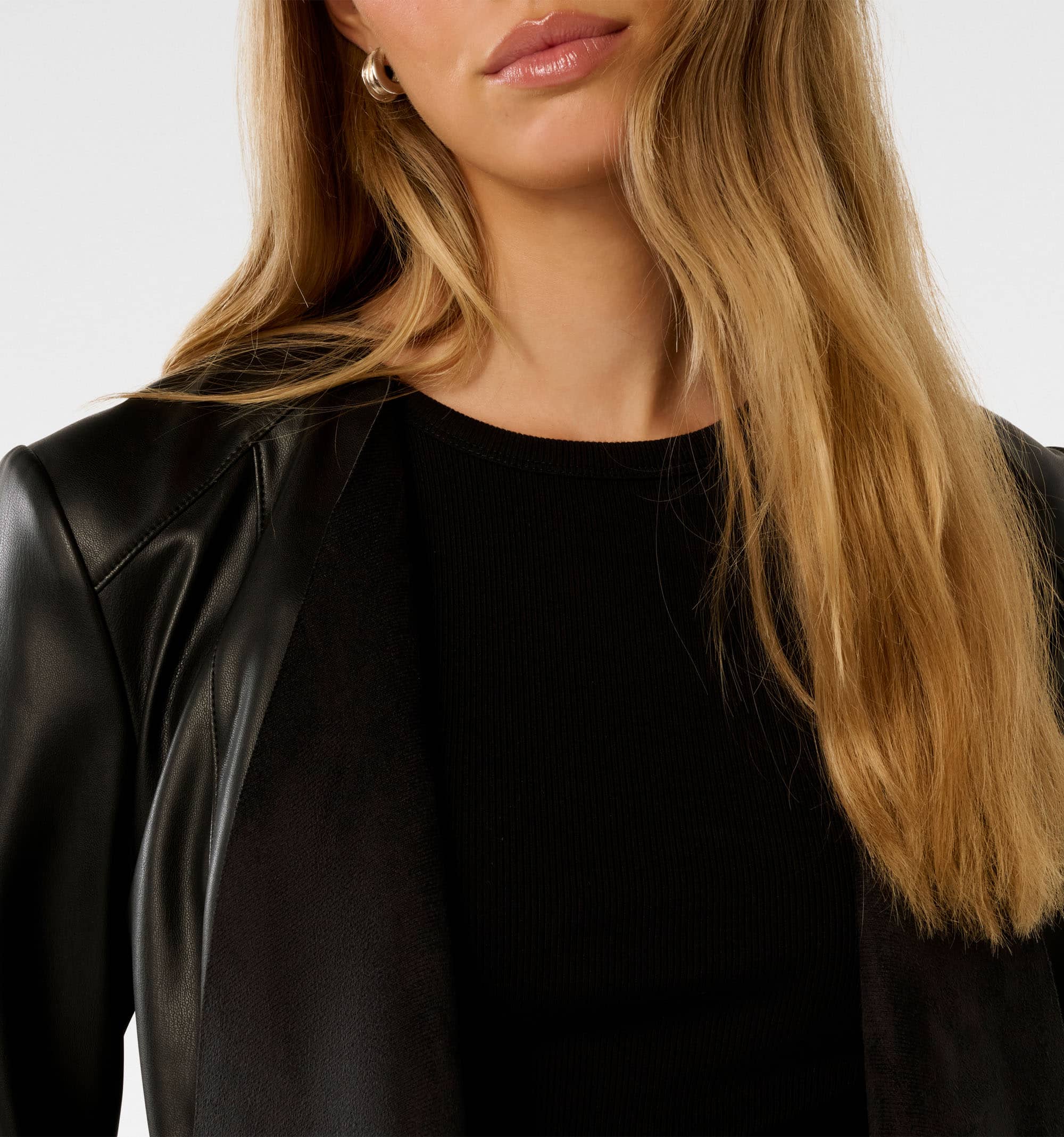 Louise PU Waterfall Jacket