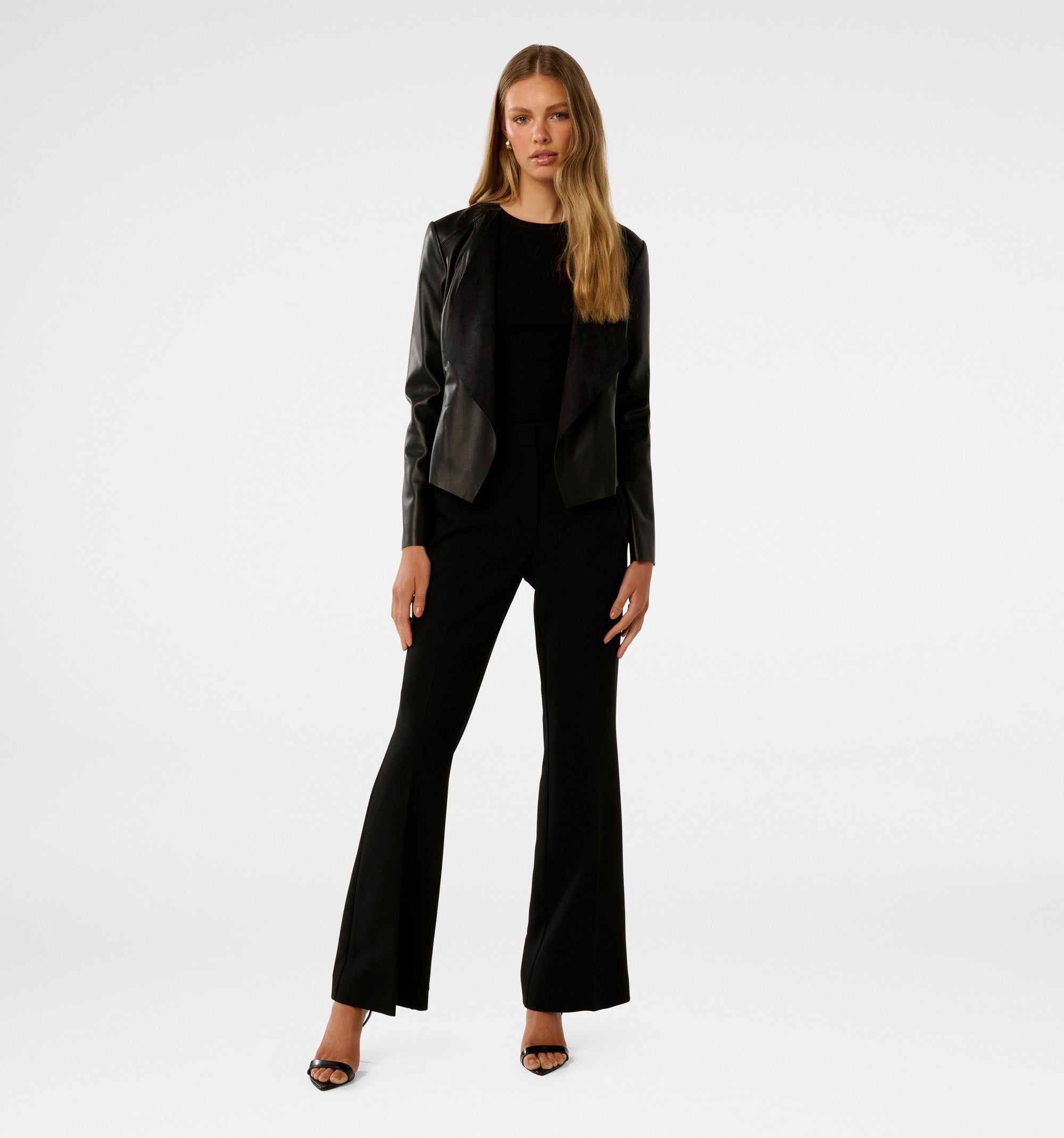 Louise PU Waterfall Jacket