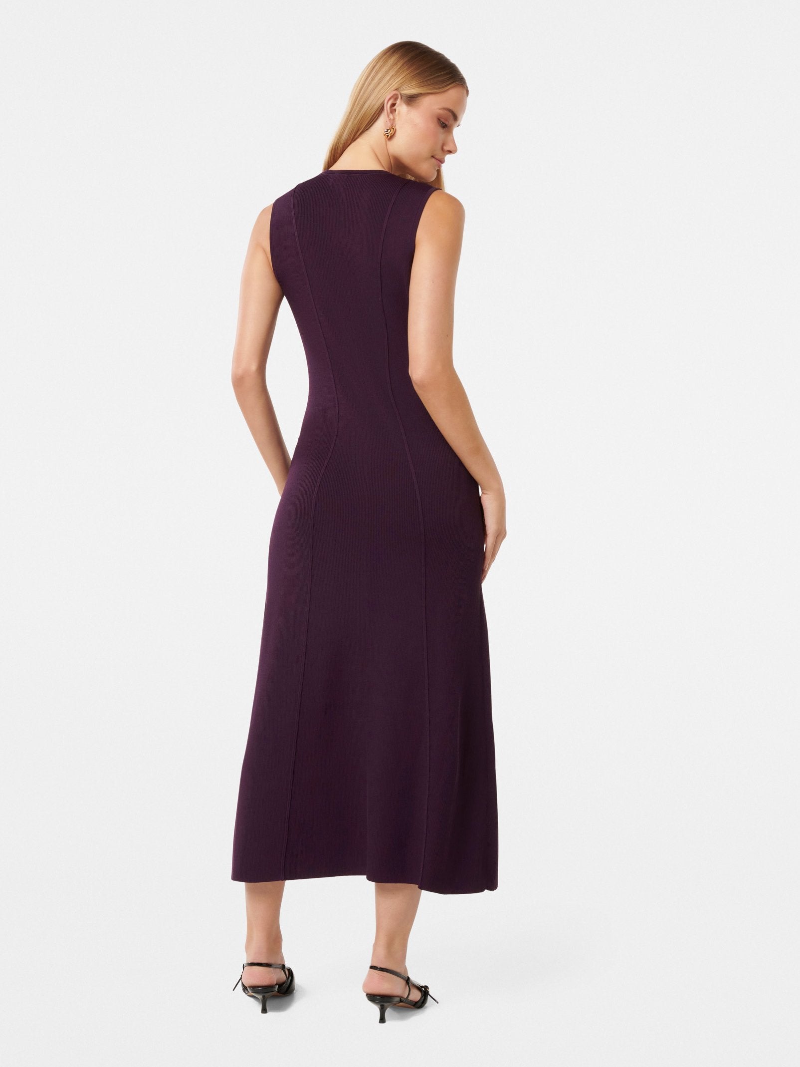 Maddie Zip Detail Midi Dress