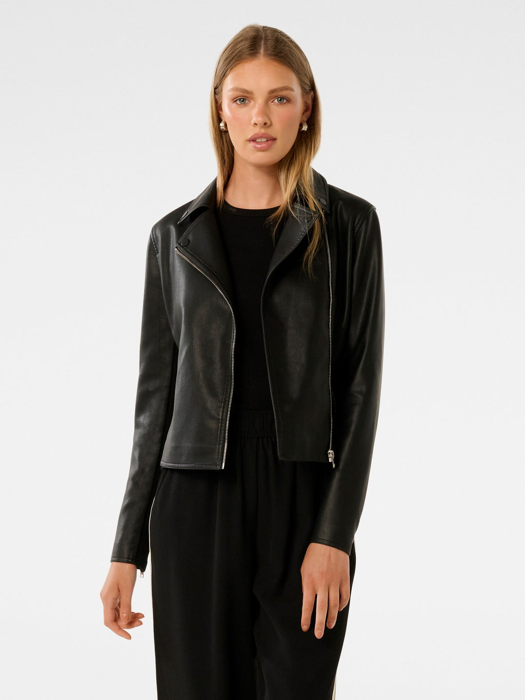 Tina Faux Leather Biker Jacket