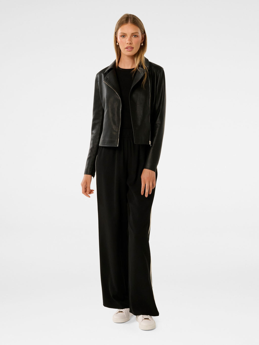 Tina Faux Leather Biker Jacket