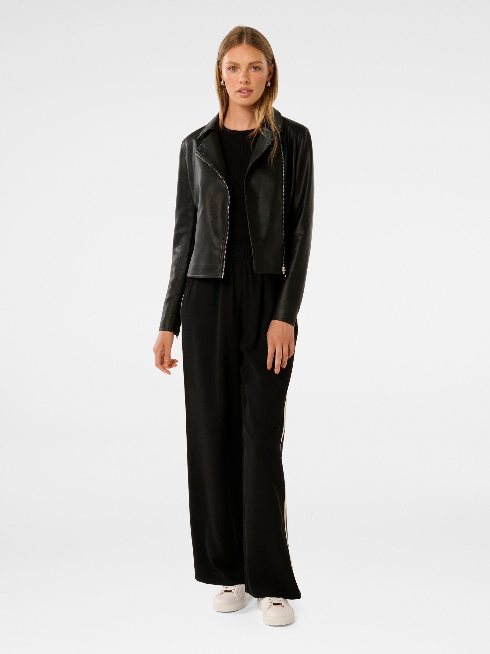 Tina Faux Leather Biker Jacket