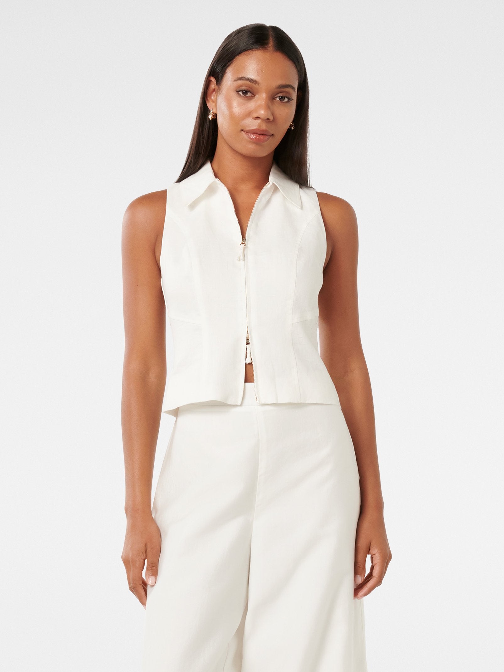 Felicity Zip Front Halter Top