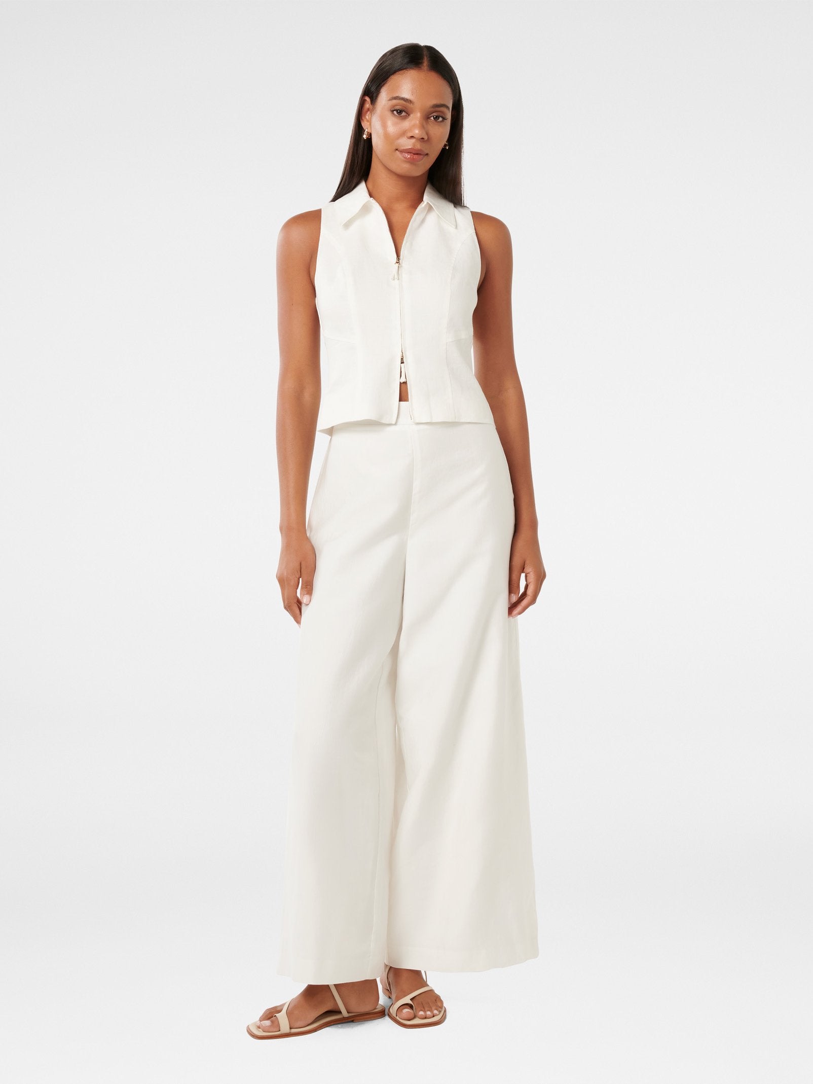  Felicity Zip Front Halter Top