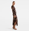 Alannah Mesh Long Sleeve midi Dress