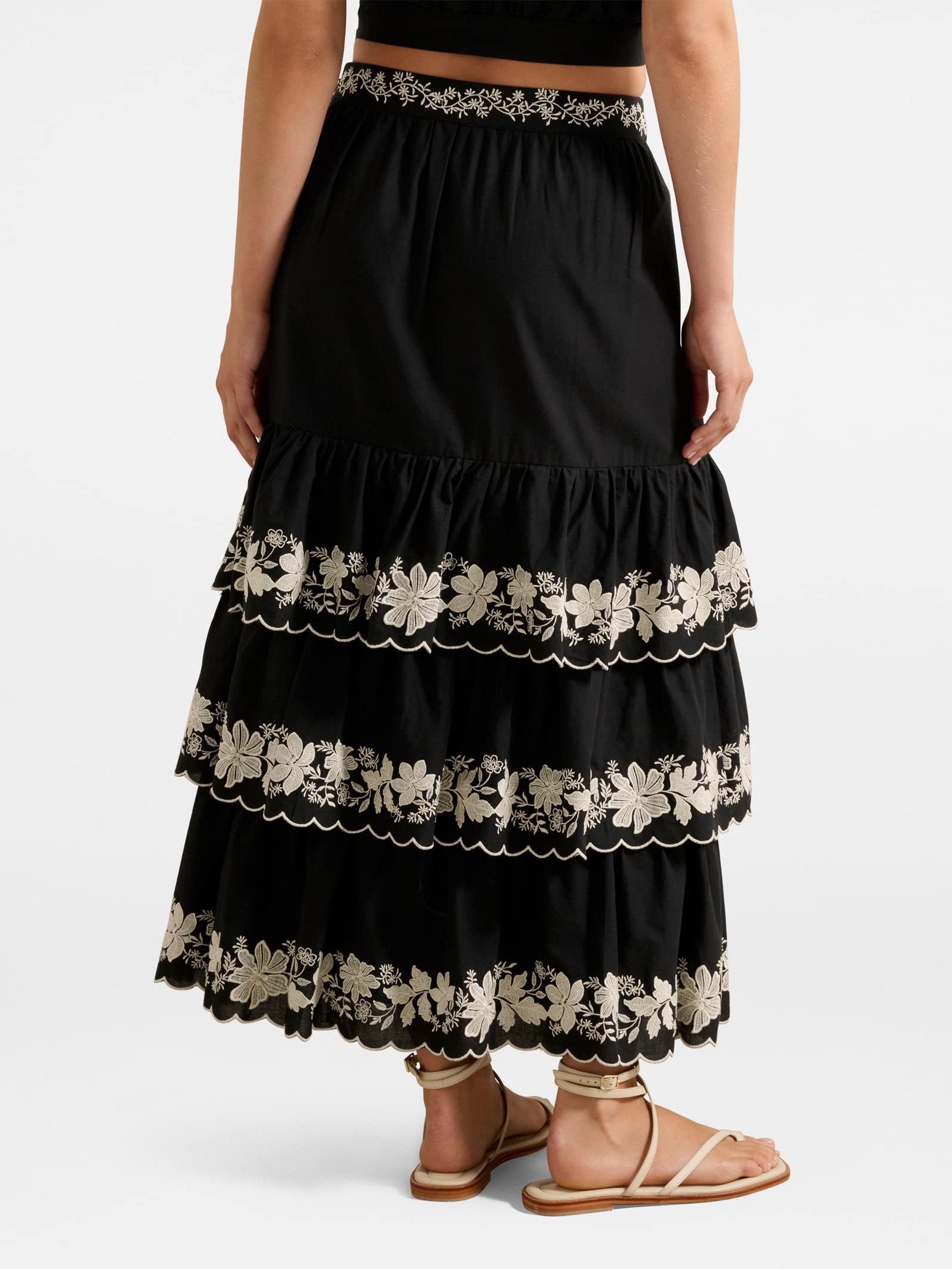  Blaire Embroidery Maxi Skirt