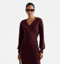 Sloane Petite Wrap Knit Sweater