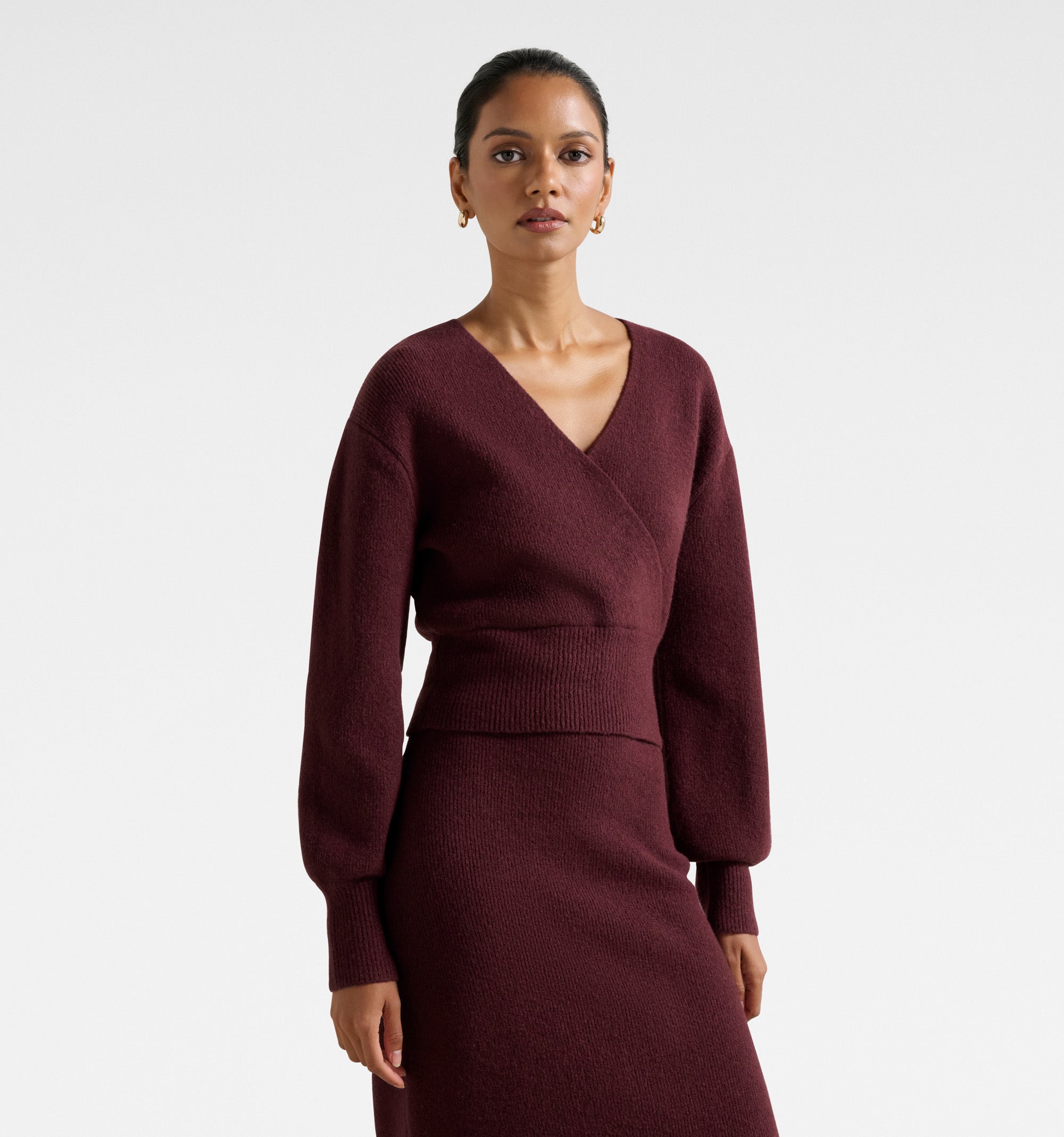Sloane Petite Wrap Knit Sweater