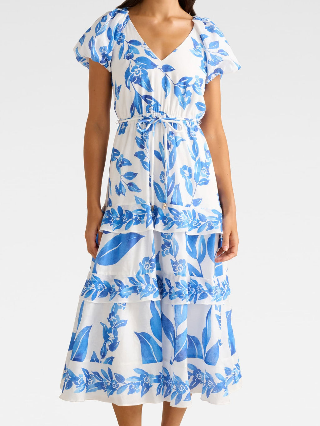  Iris Tiered Ruffle Midi Dress