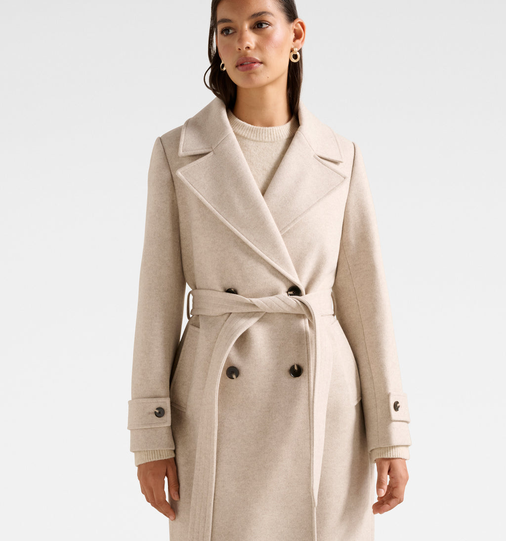 Cara Double Breasted Wrap Coat