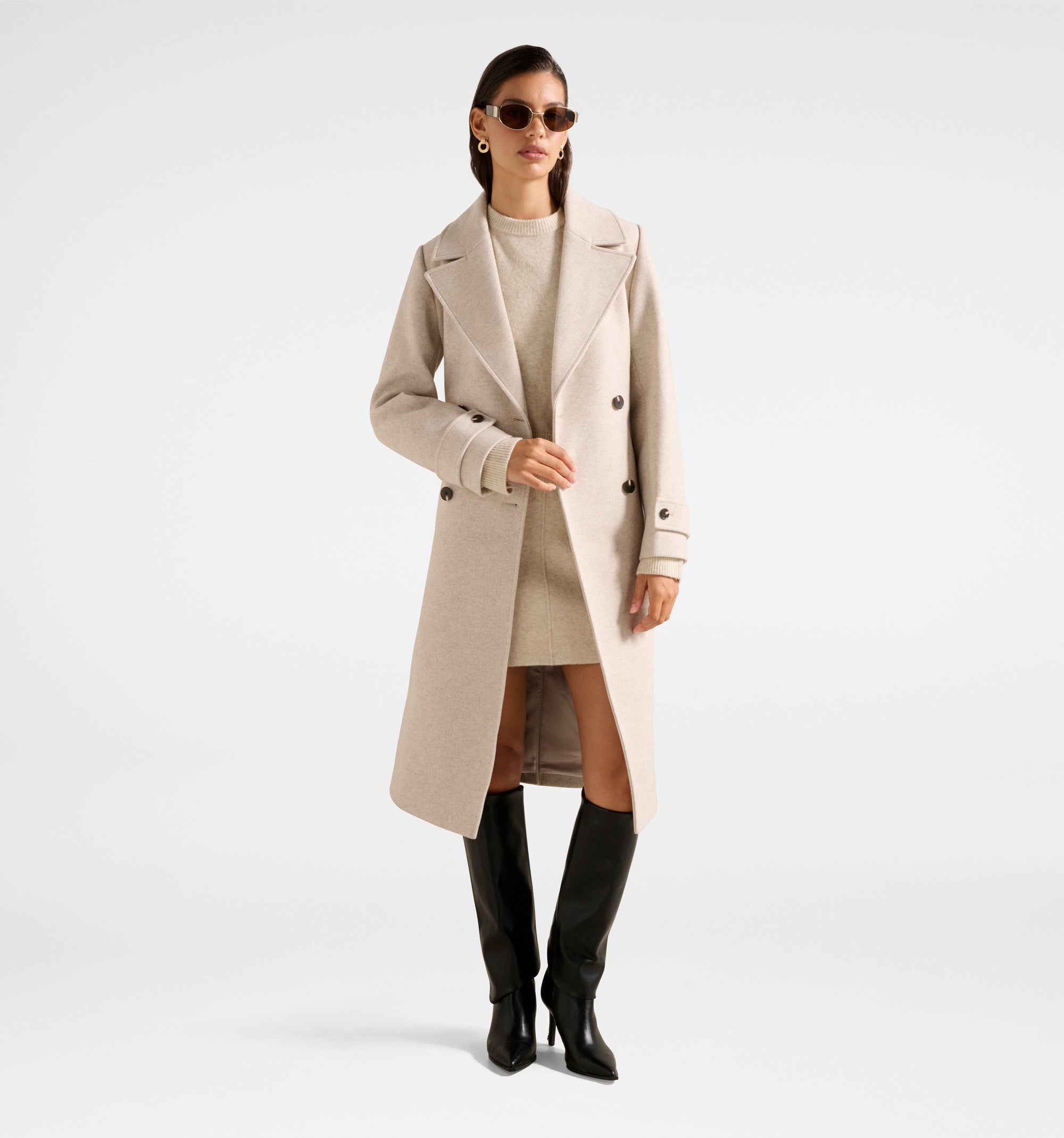 Cara Double Breasted Wrap Coat