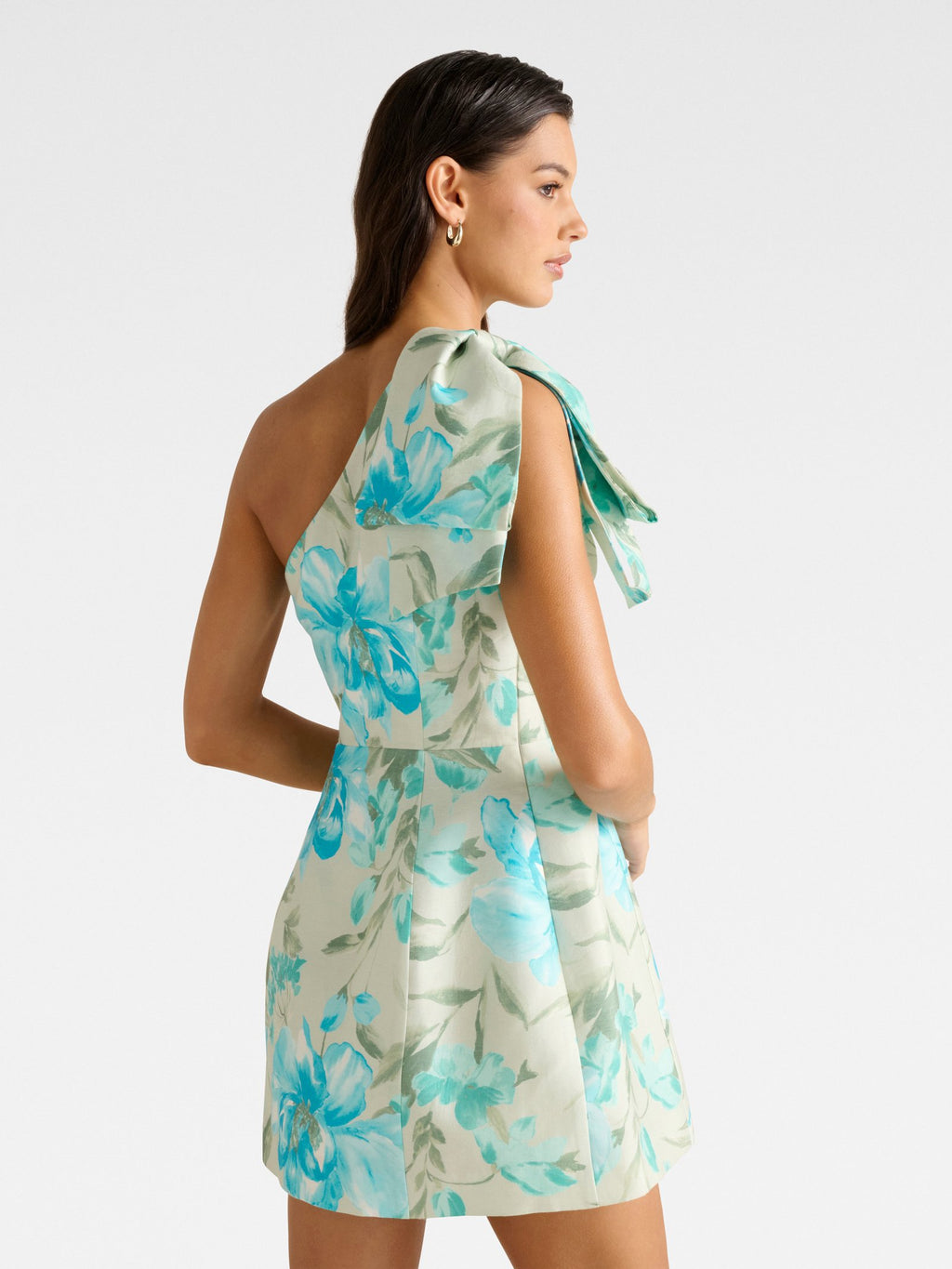  Darcy One Shoulder Bow Mini Dress