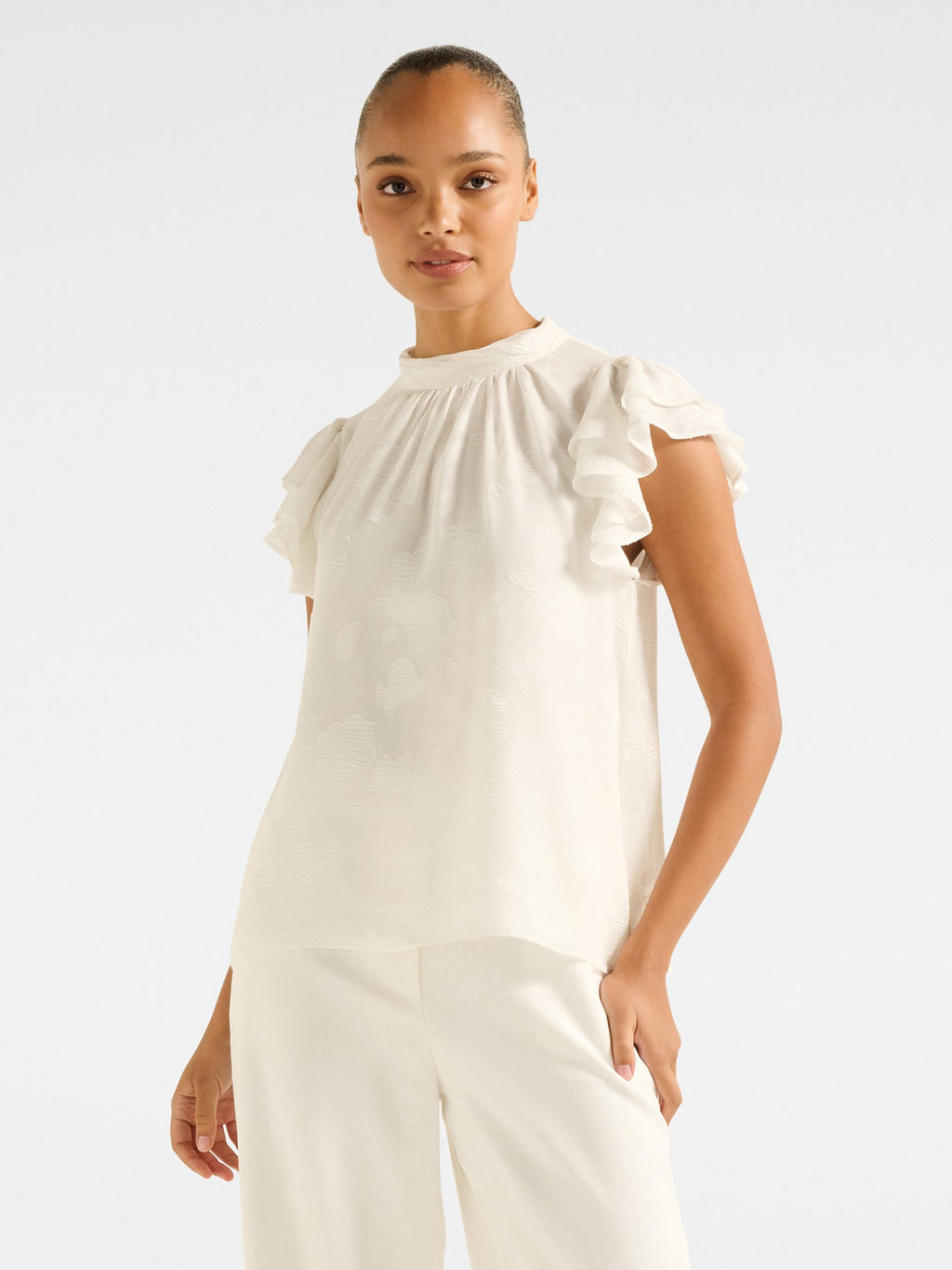 Ines Flutter Sleeve Blouse