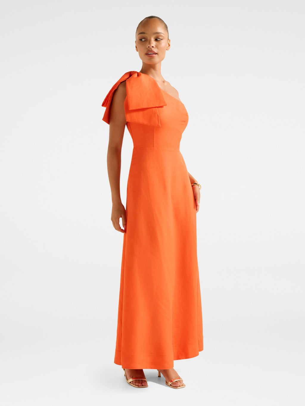 Danni Asym Bow Midi Dress