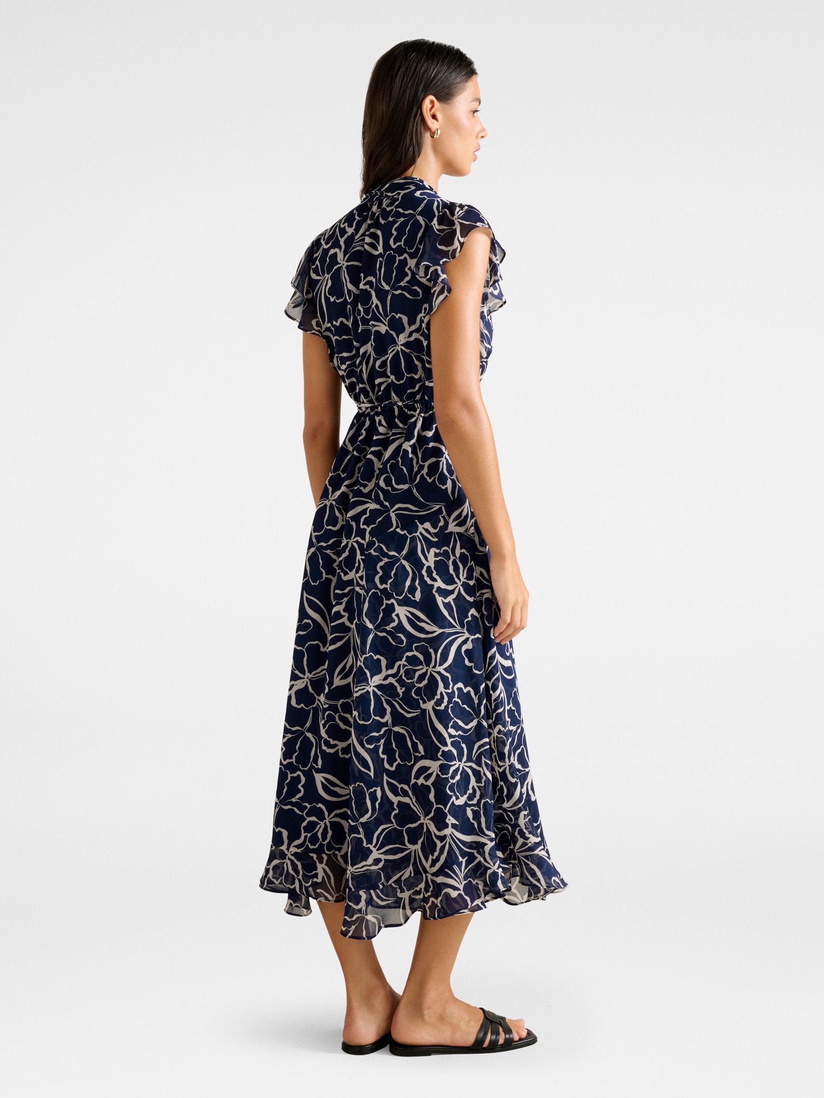  Maxwell Flutter Sleeve Midi Dress