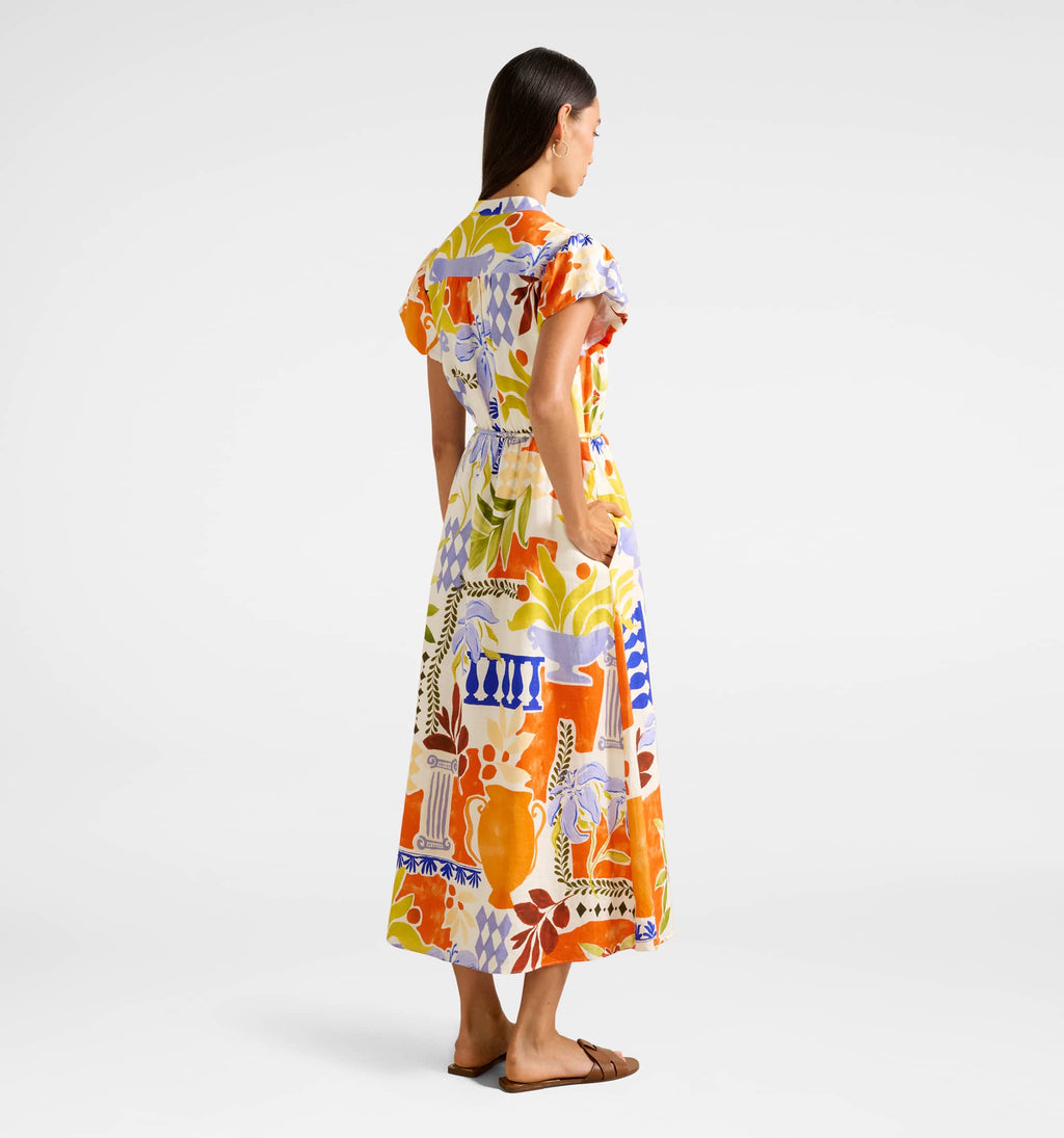 Posie Puff Sleeve Midi Dress