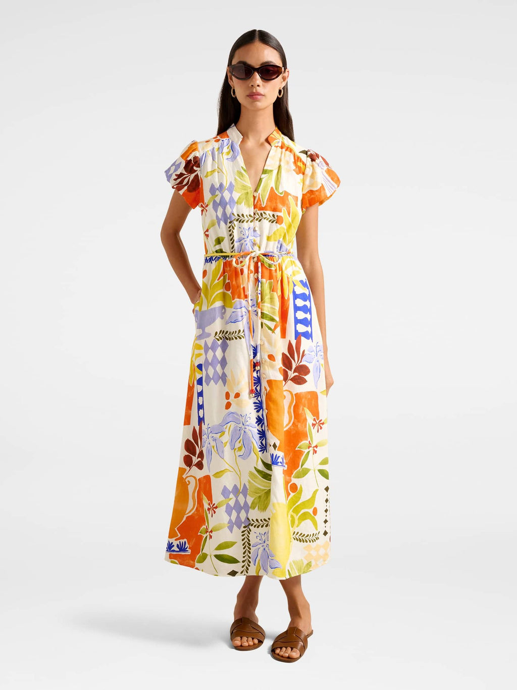 Posie Puff Sleeve Midi Dress