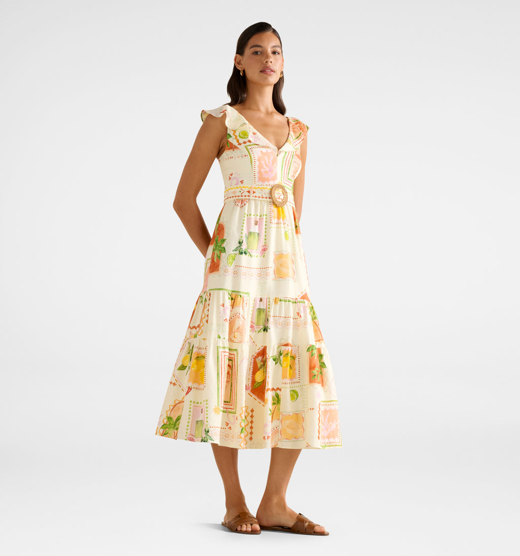 Layne Printed Midi Dress