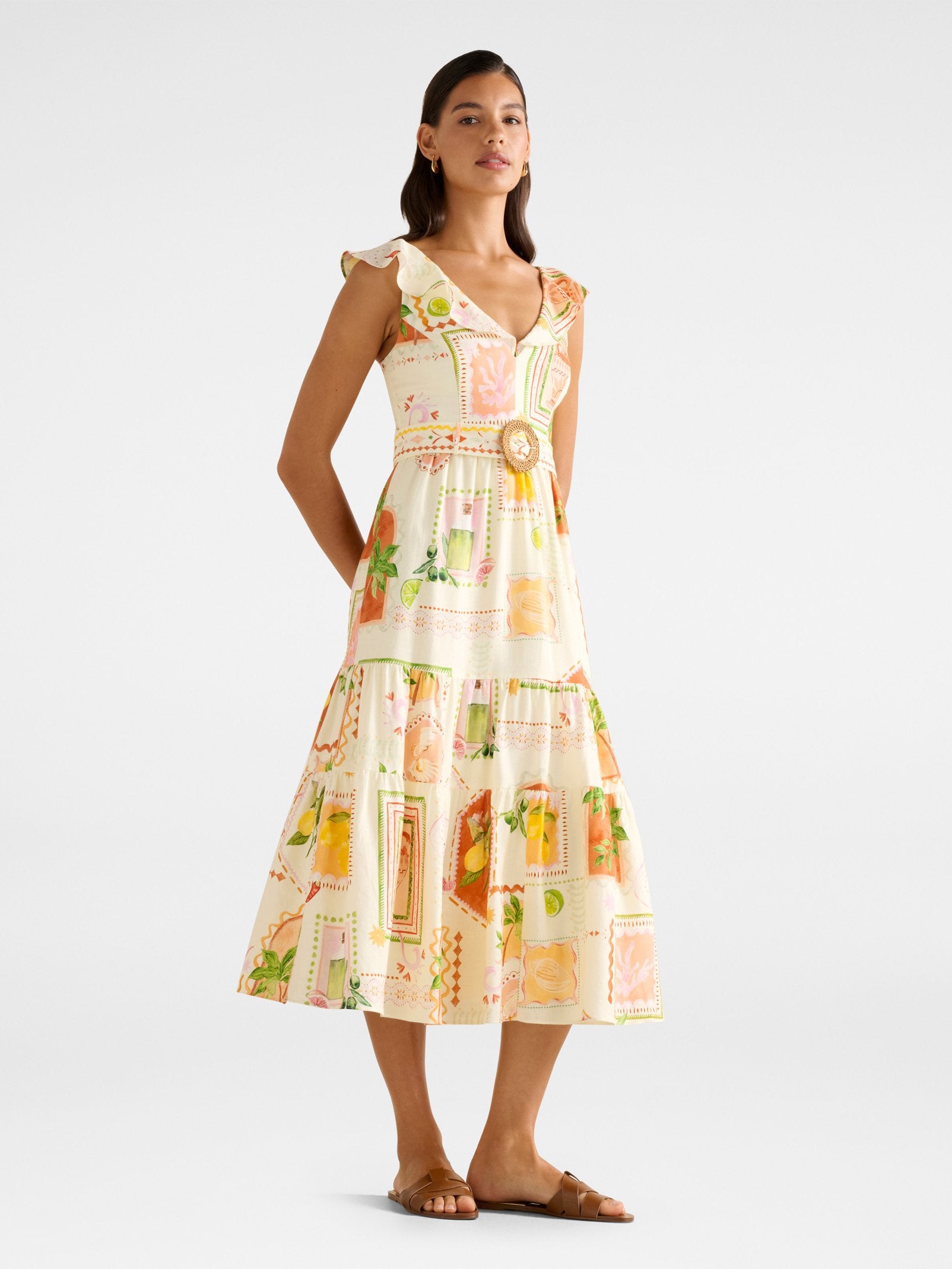  Layne Printed Midi Dress