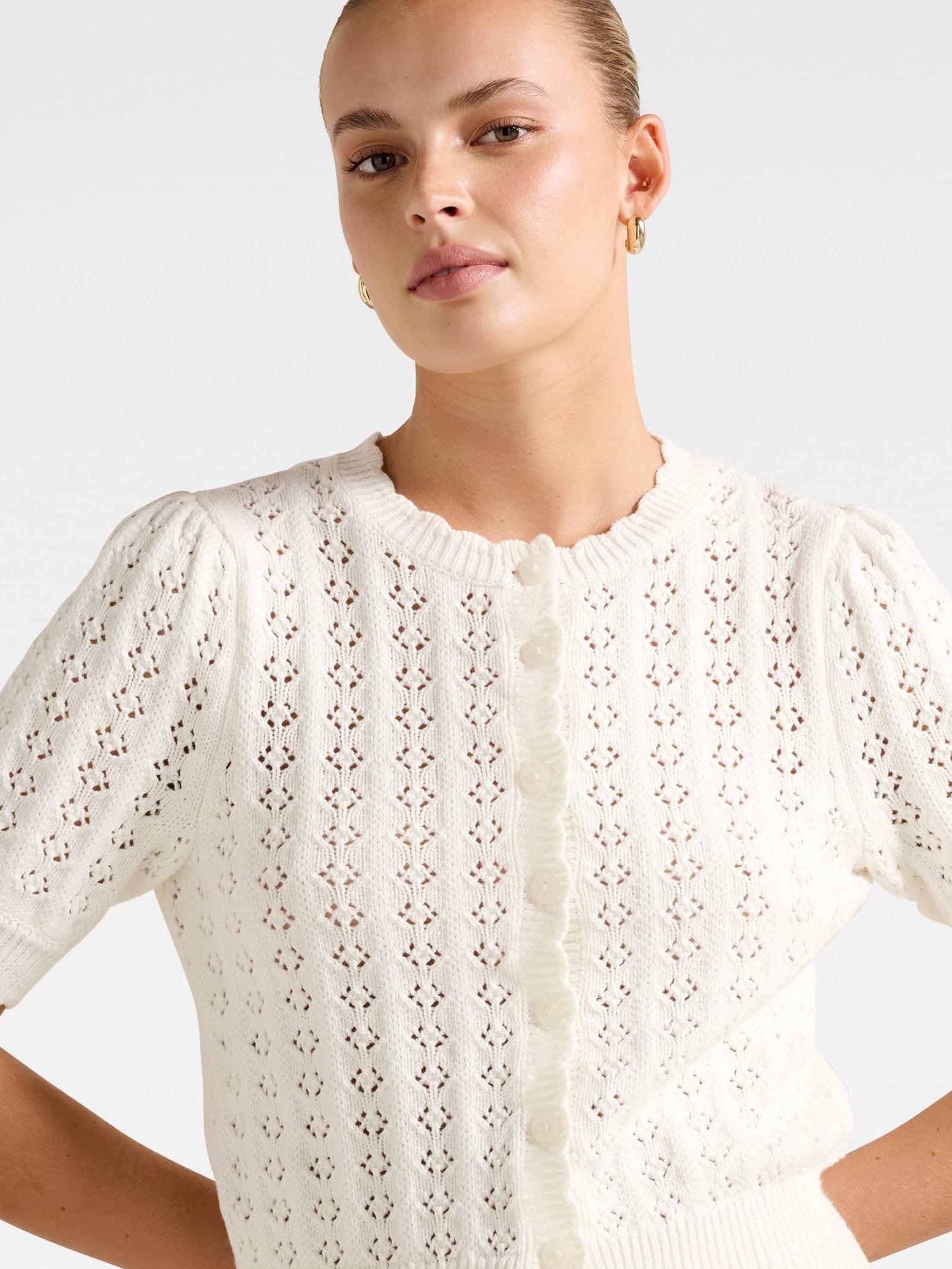  Bianca Stitch Detail Knit Top