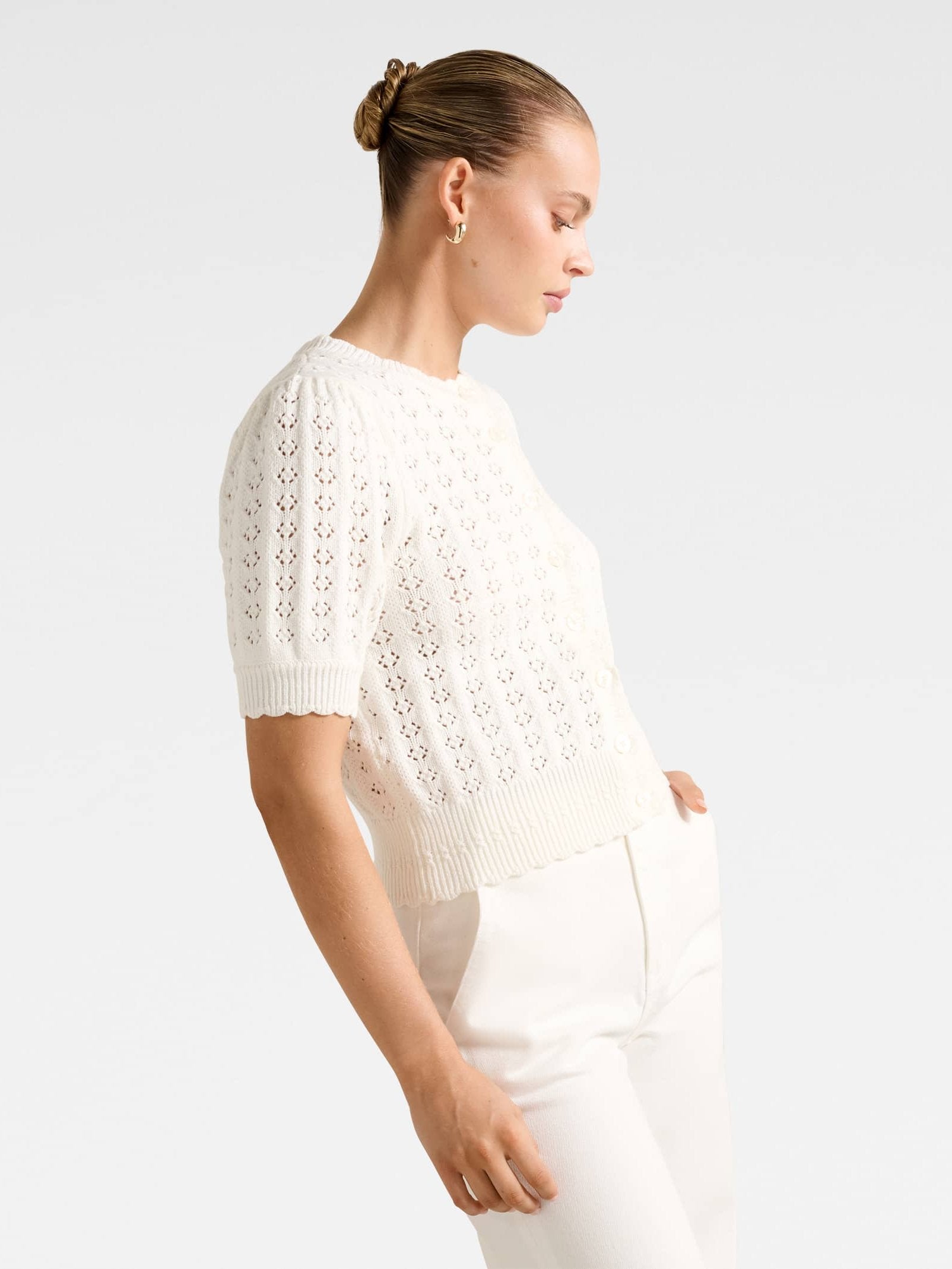  Bianca Stitch Detail Knit Top