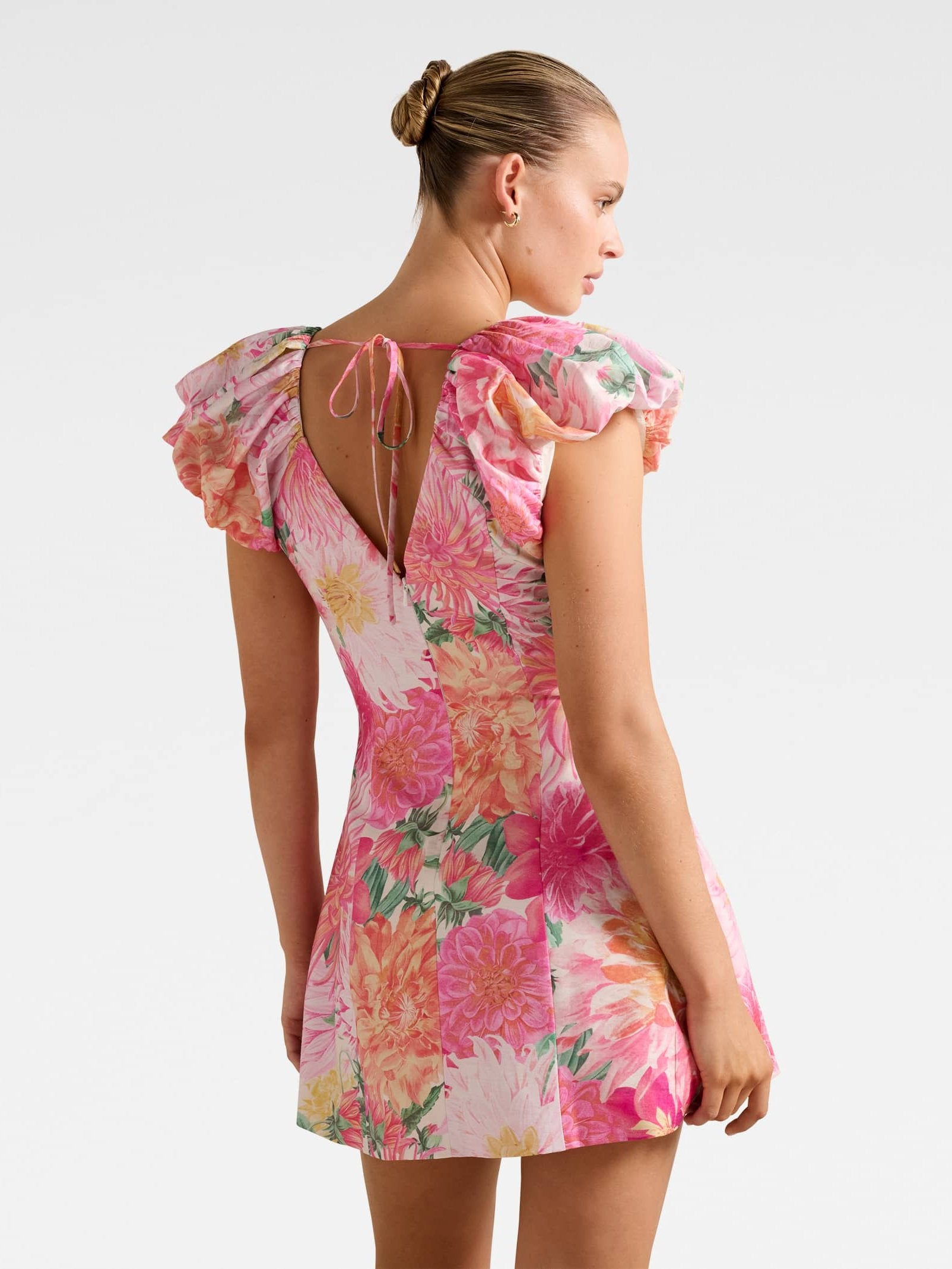  Elyssa Puff Sleeve Mini Dress