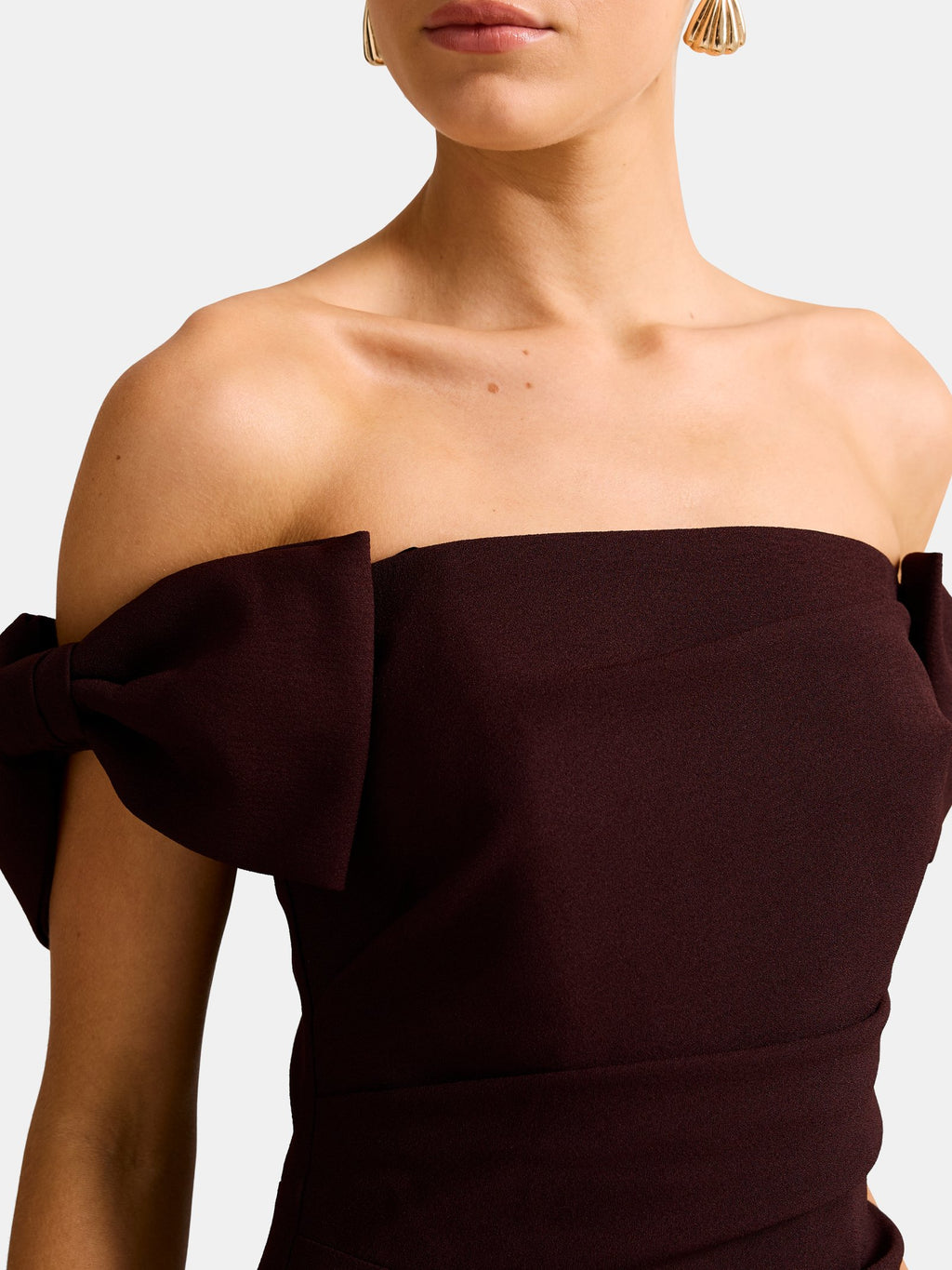 Kalee Bow Wrap Skirt Maxi Dress