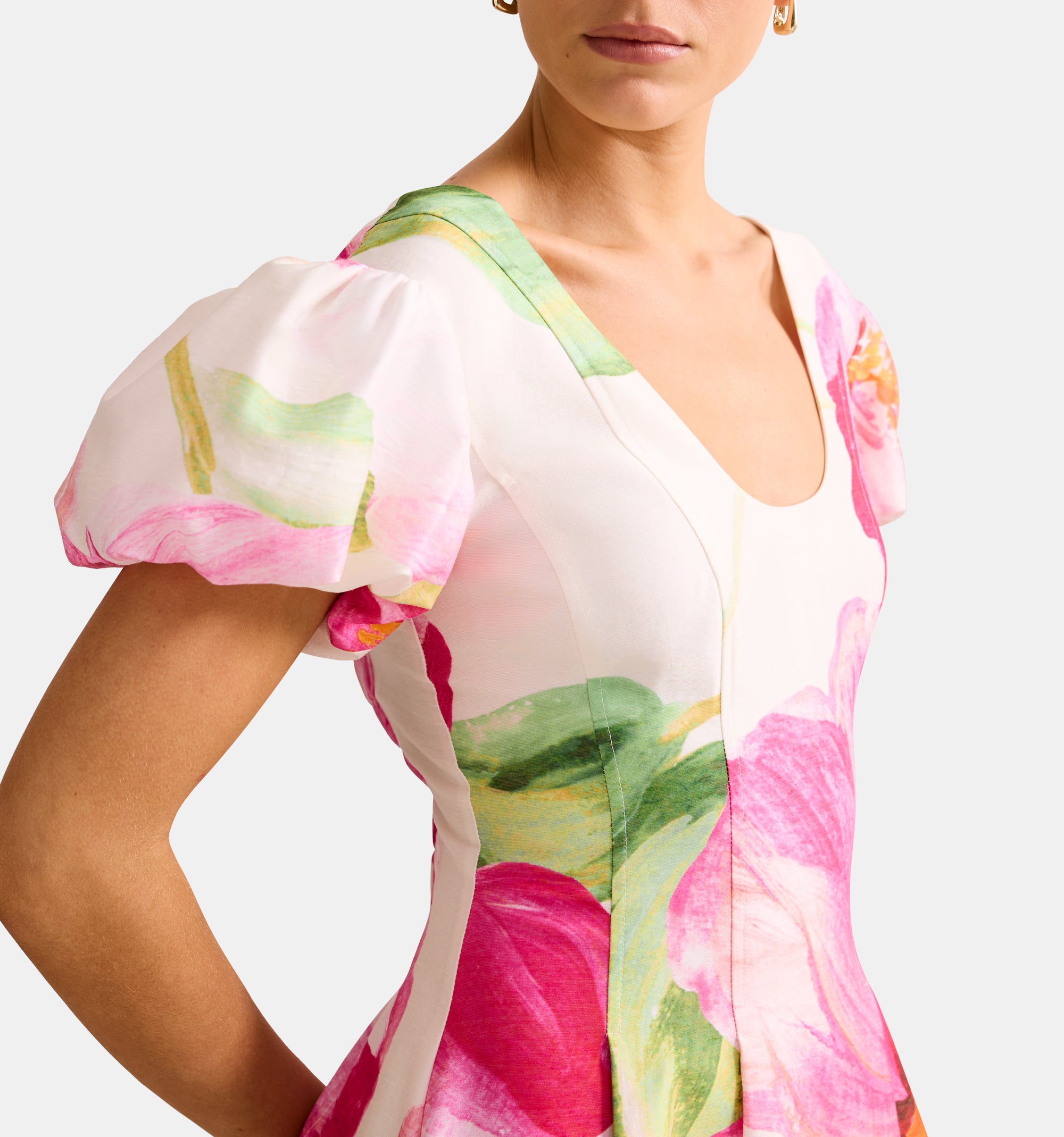 Lily Scoop Neck Midi Dress