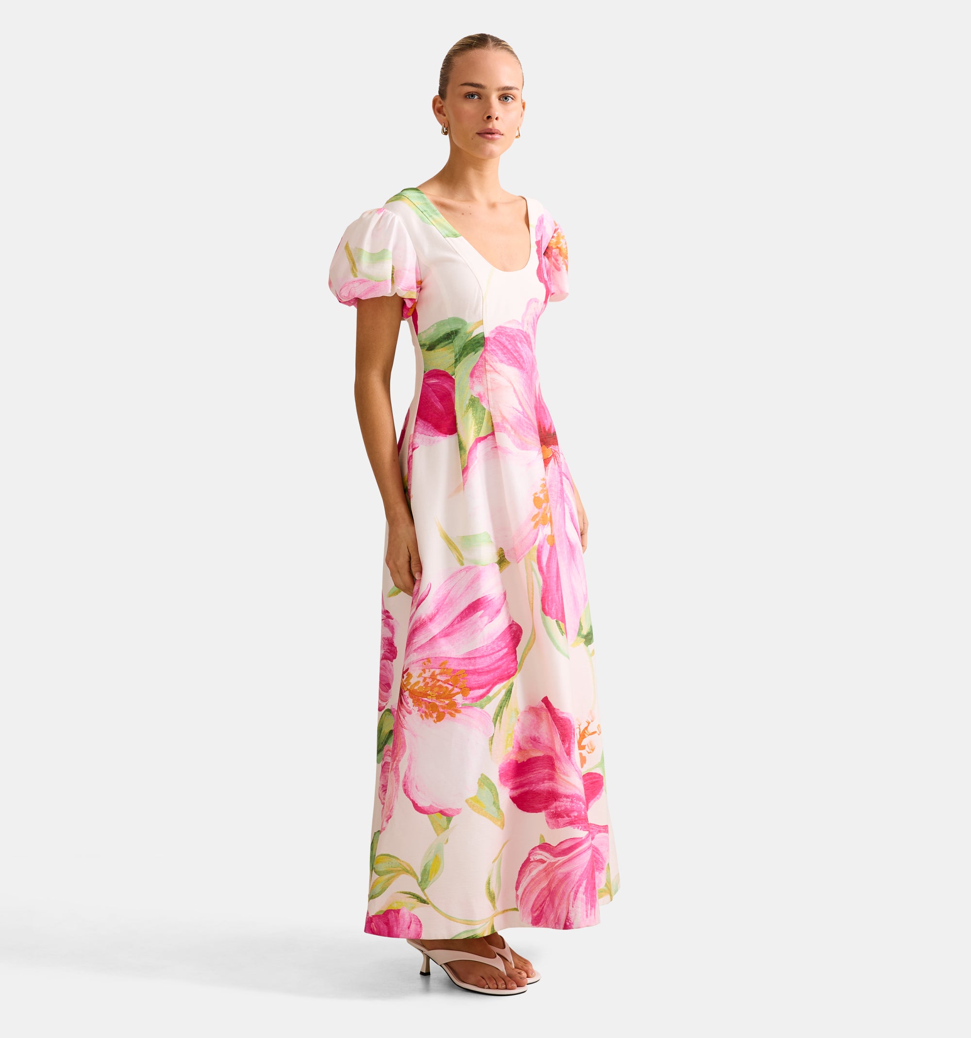 Lily Scoop Neck Midi Dress