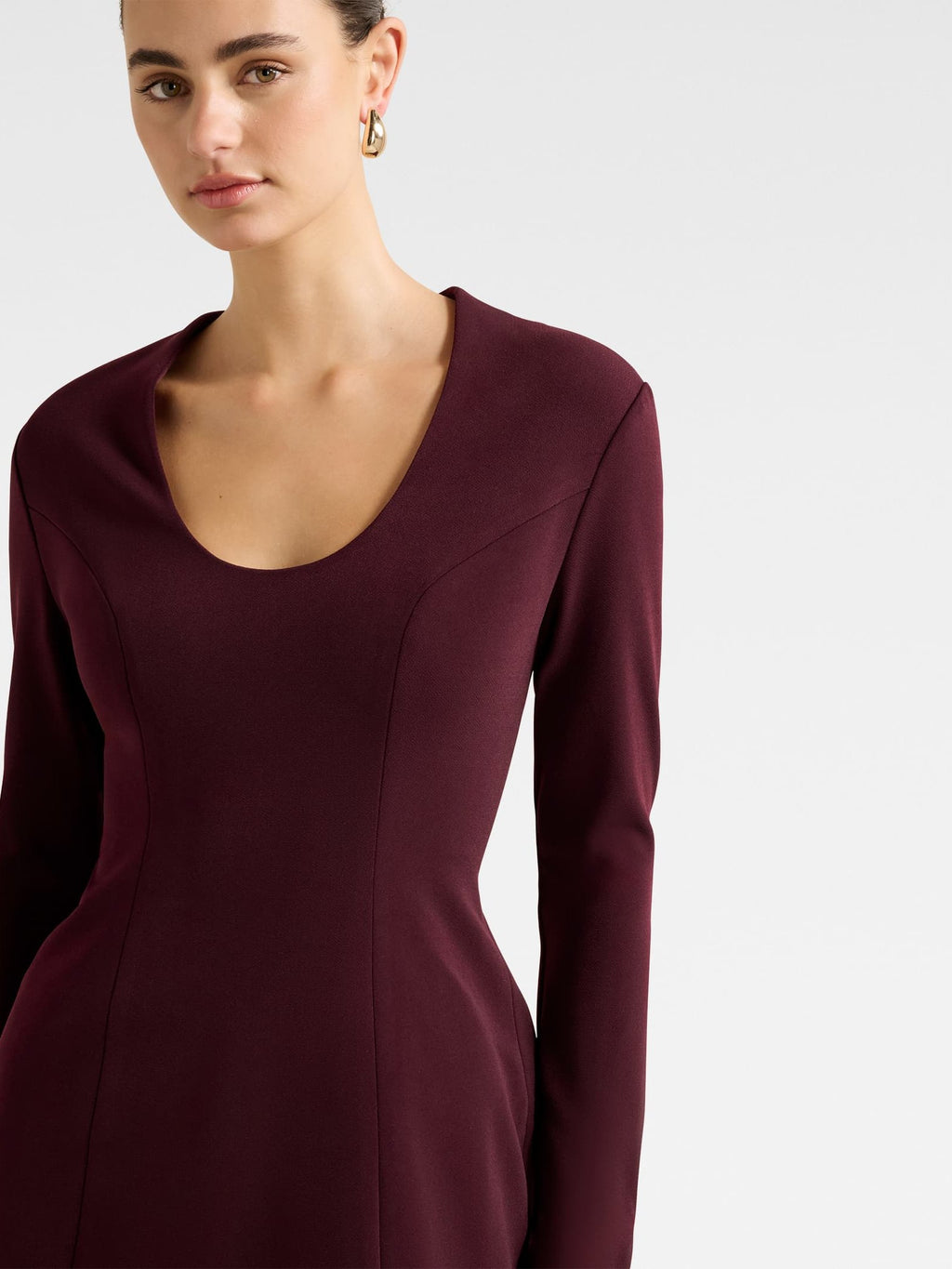 Ruby Long Sleeve Structured Mini Dress