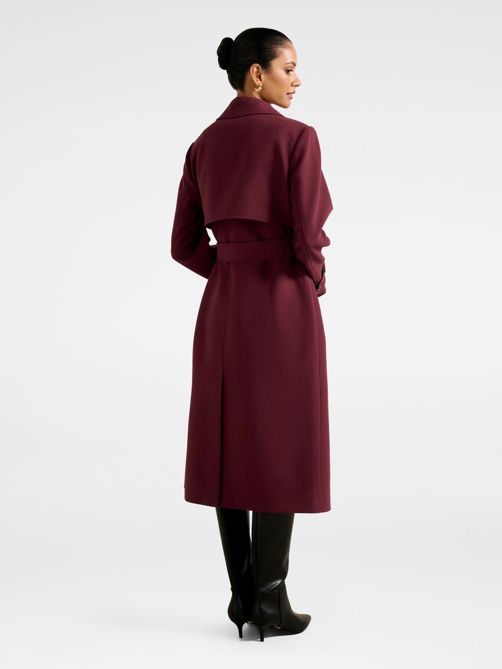 Lydia Petite Crepe Trench