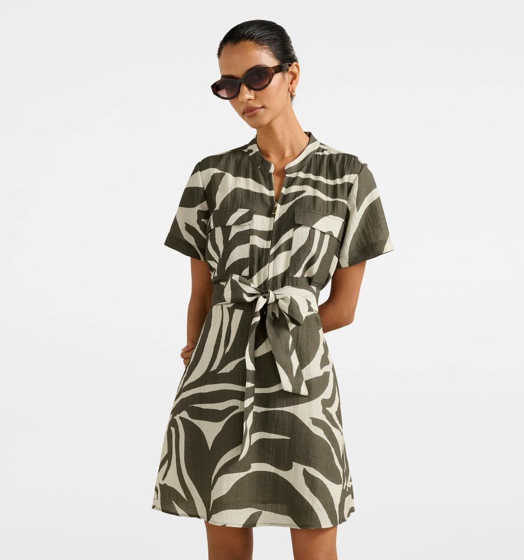 Eden Petite Zip Up Mini Dress