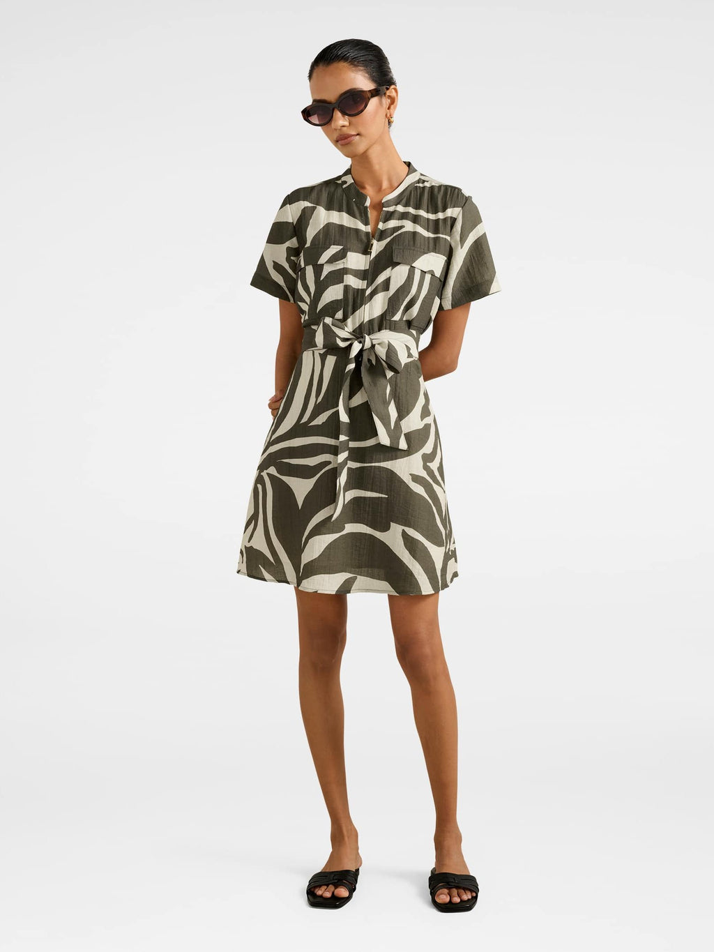  Eden Petite Zip Up Mini Dress