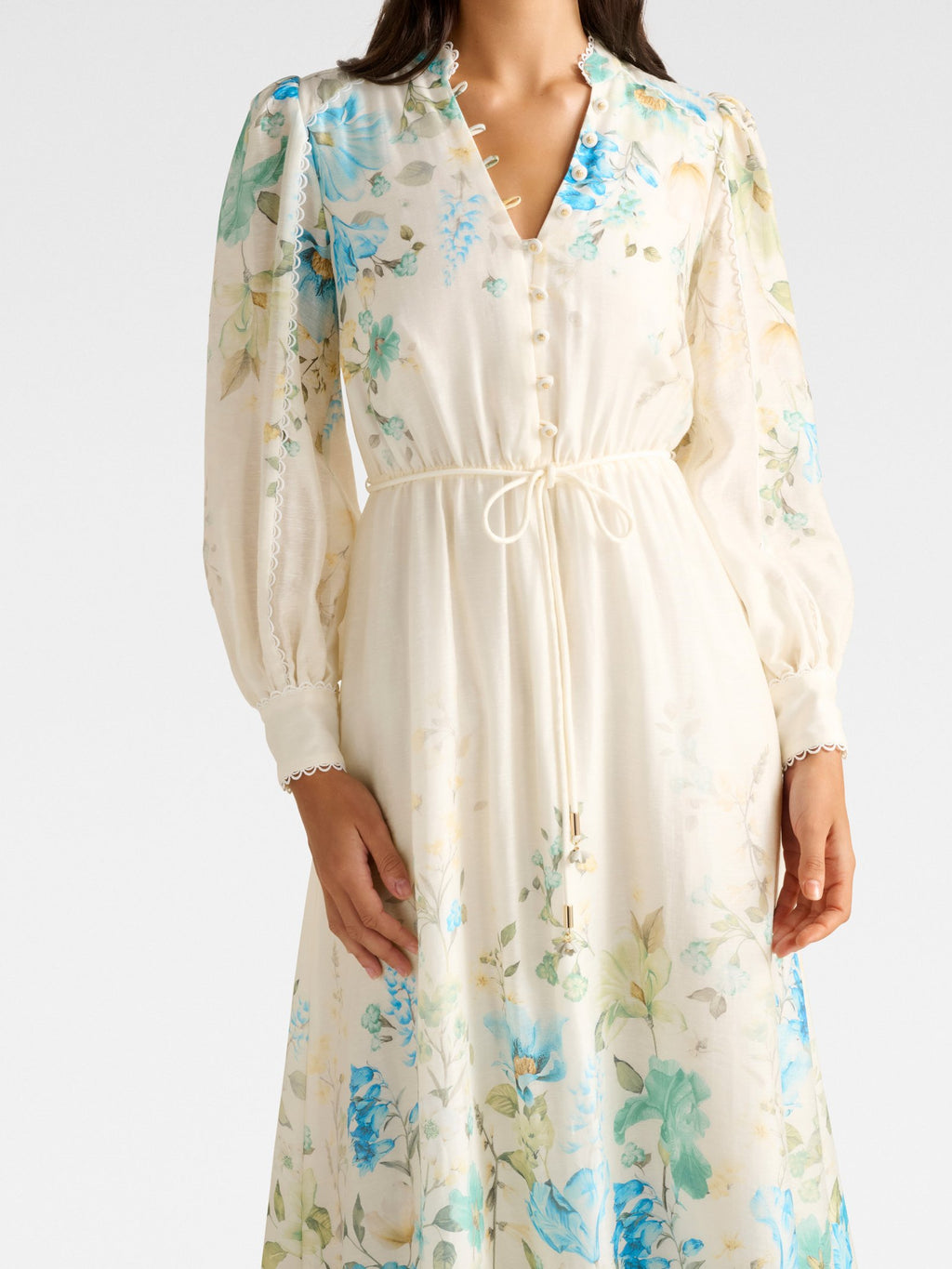  Peyton Trim Detail Midi Dress