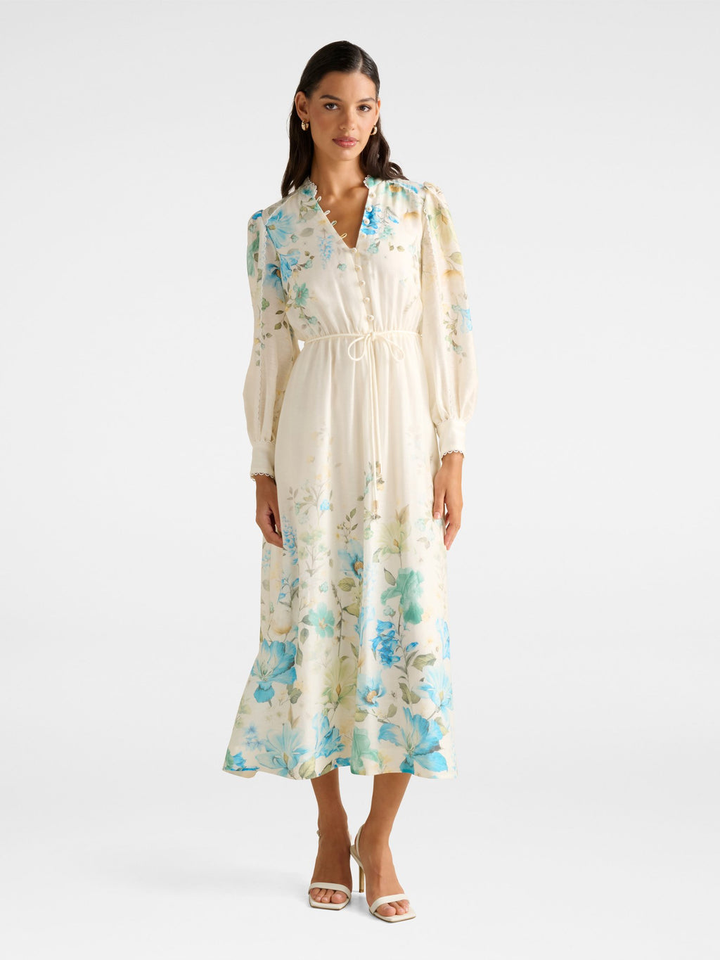 Peyton Trim Detail Midi Dress