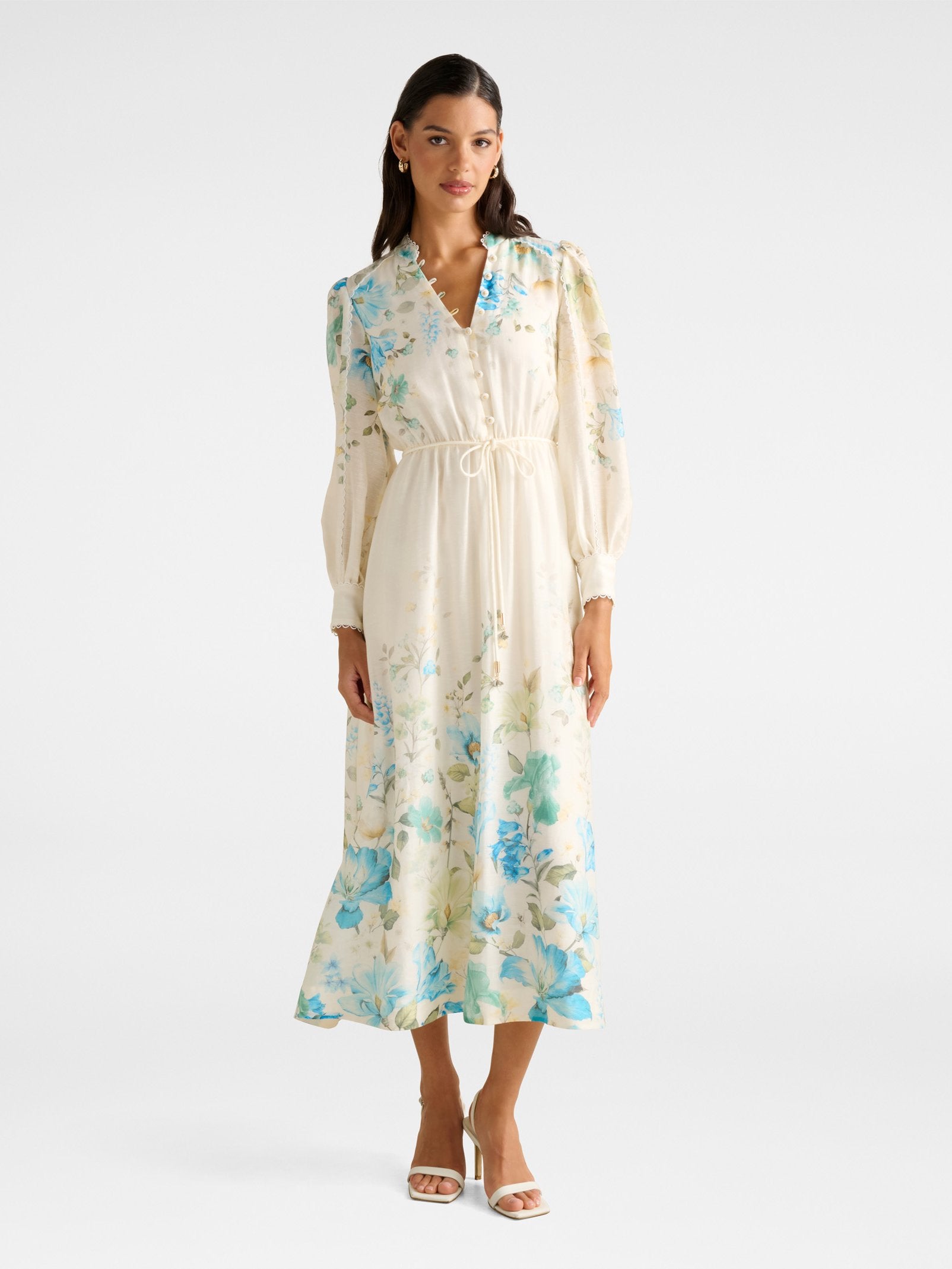 Peyton Trim Detail Midi Dress