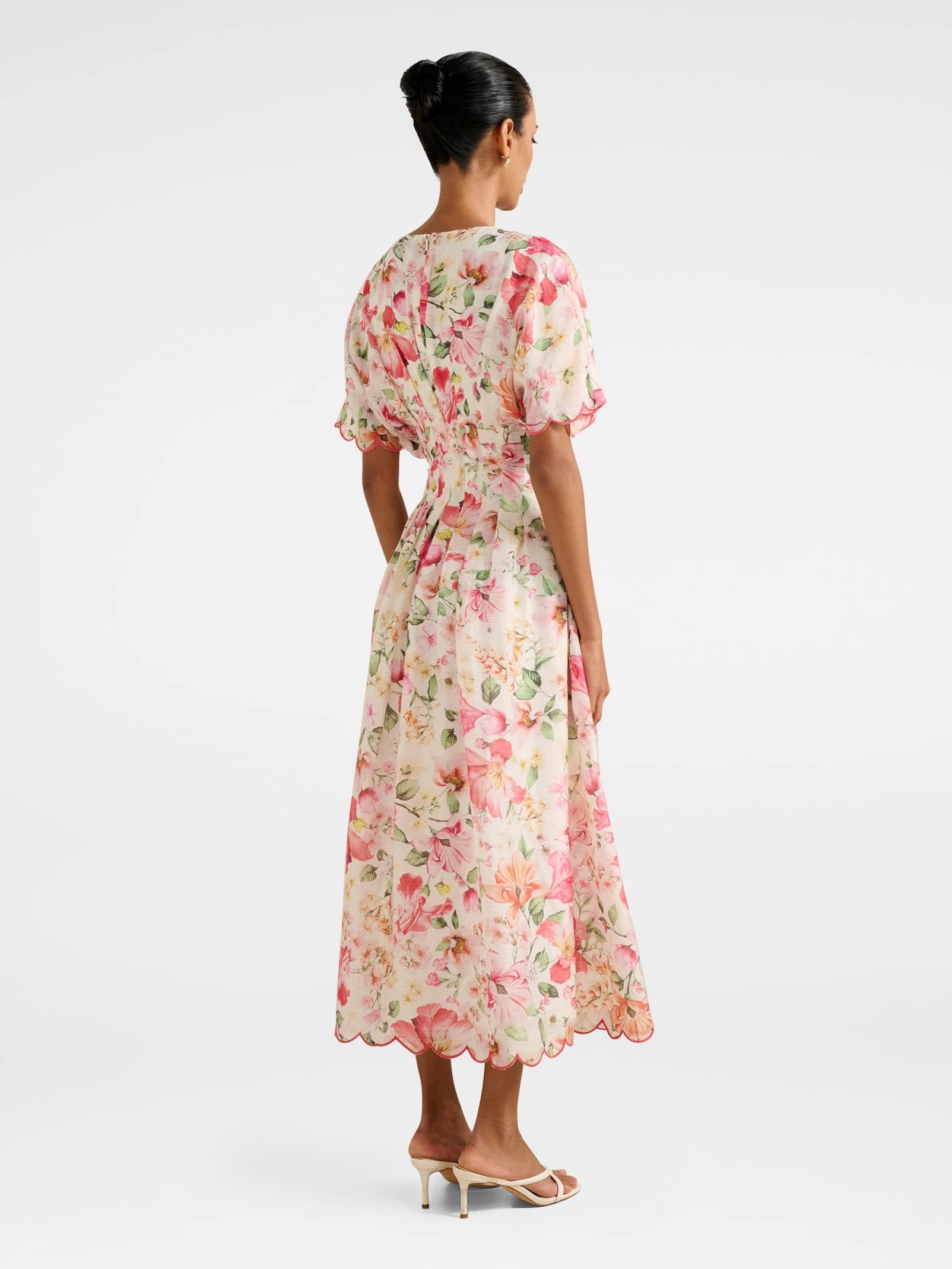  Eve Petite Scallop Trim Midi Dress