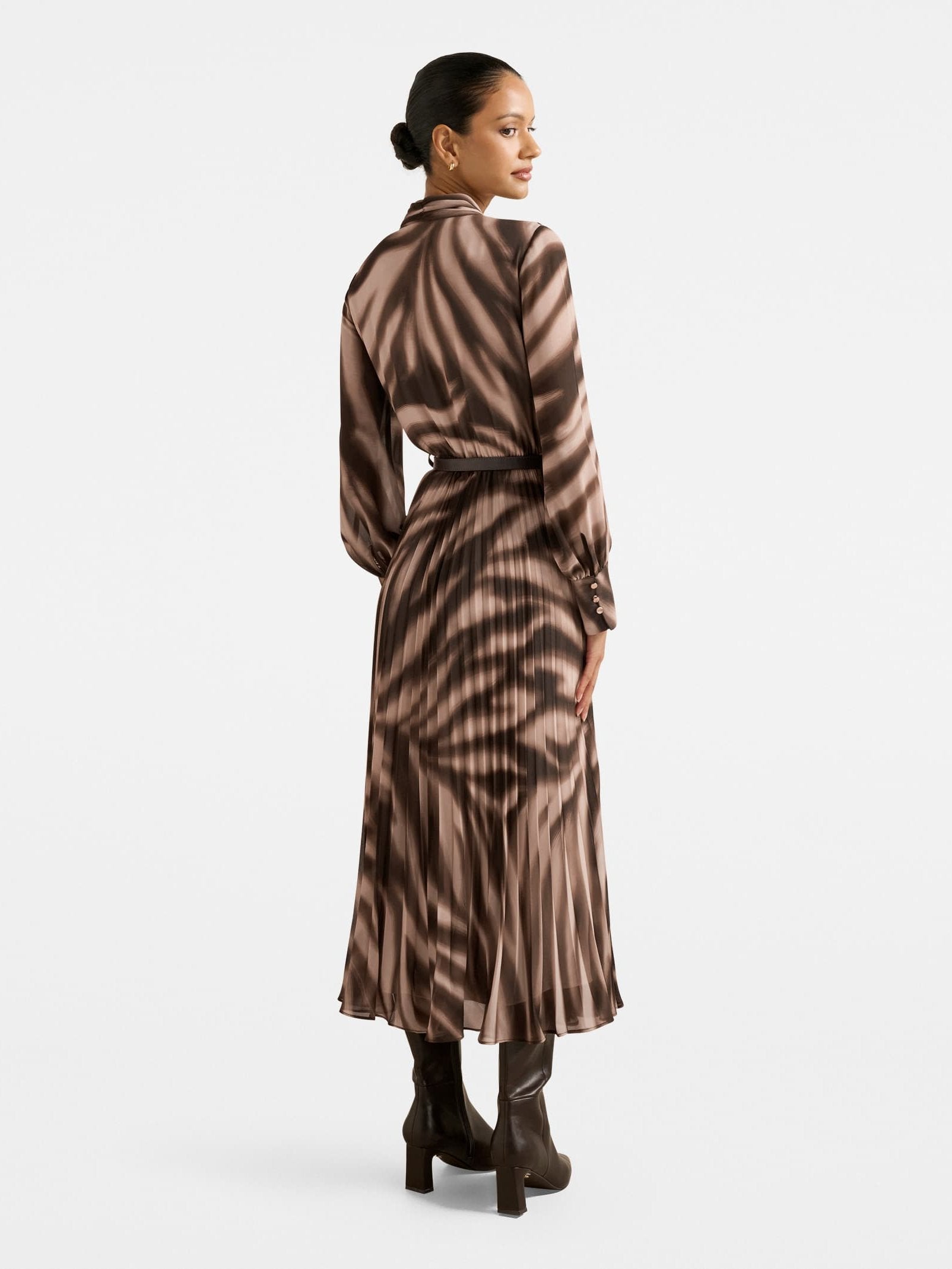 Skyla Petite Pleated Midi Dress