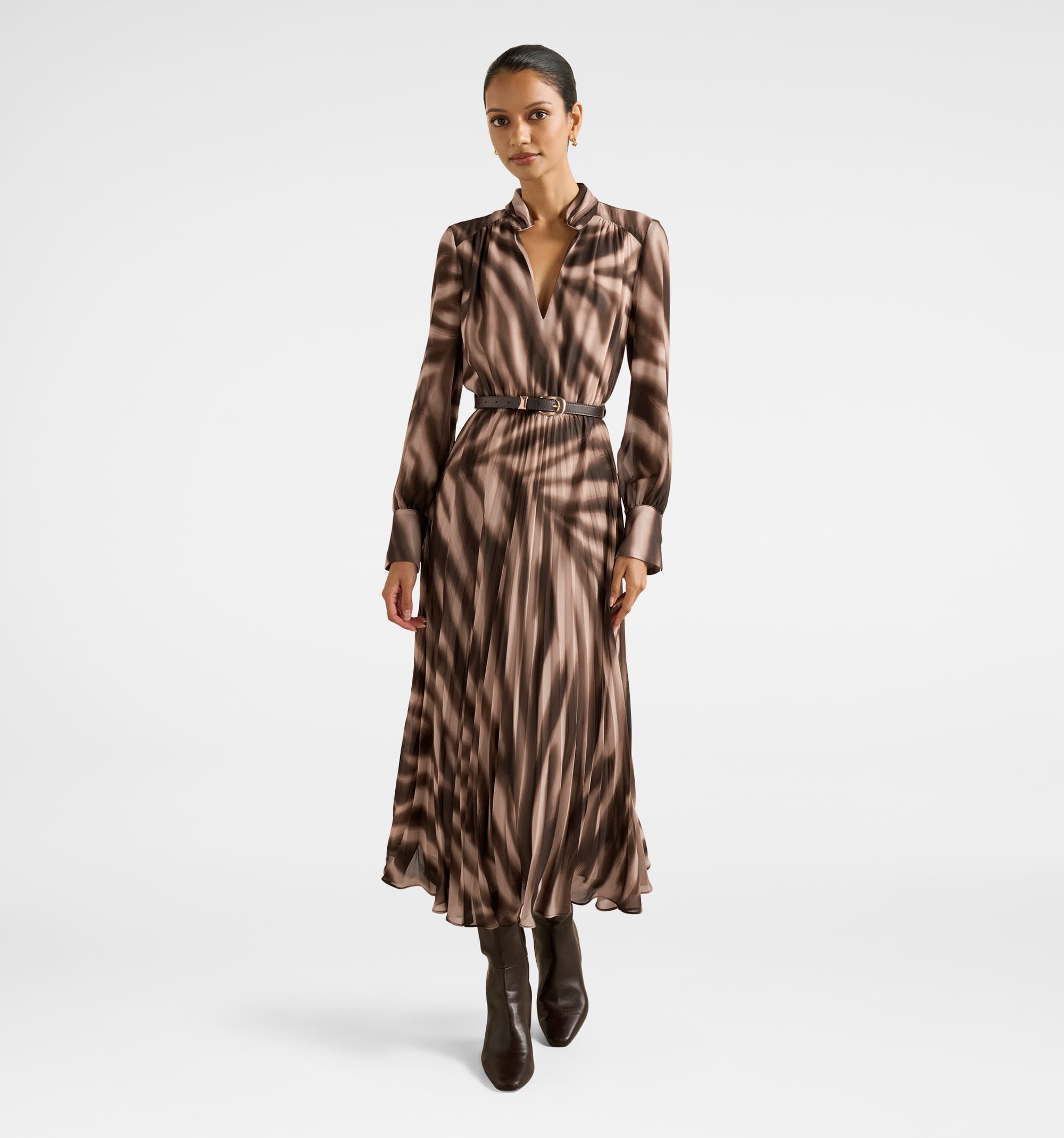 Skyla Petite Pleated Midi Dress