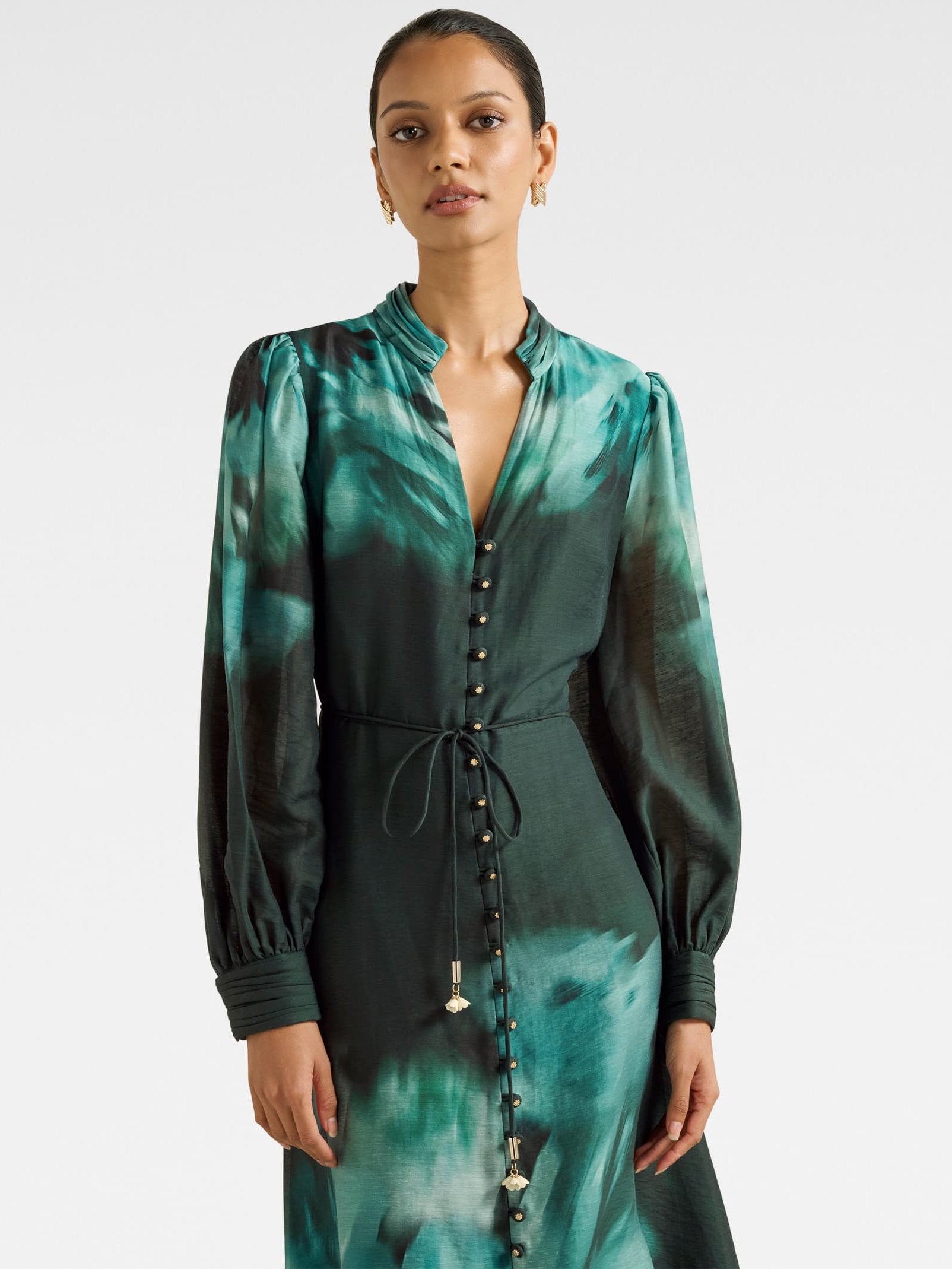 Camilla Petite Long Sleeved Midi Dress