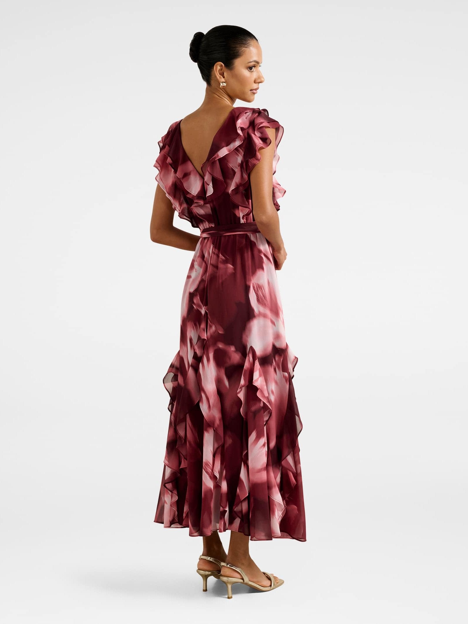 Naya Petite Ruffle Midi Dress