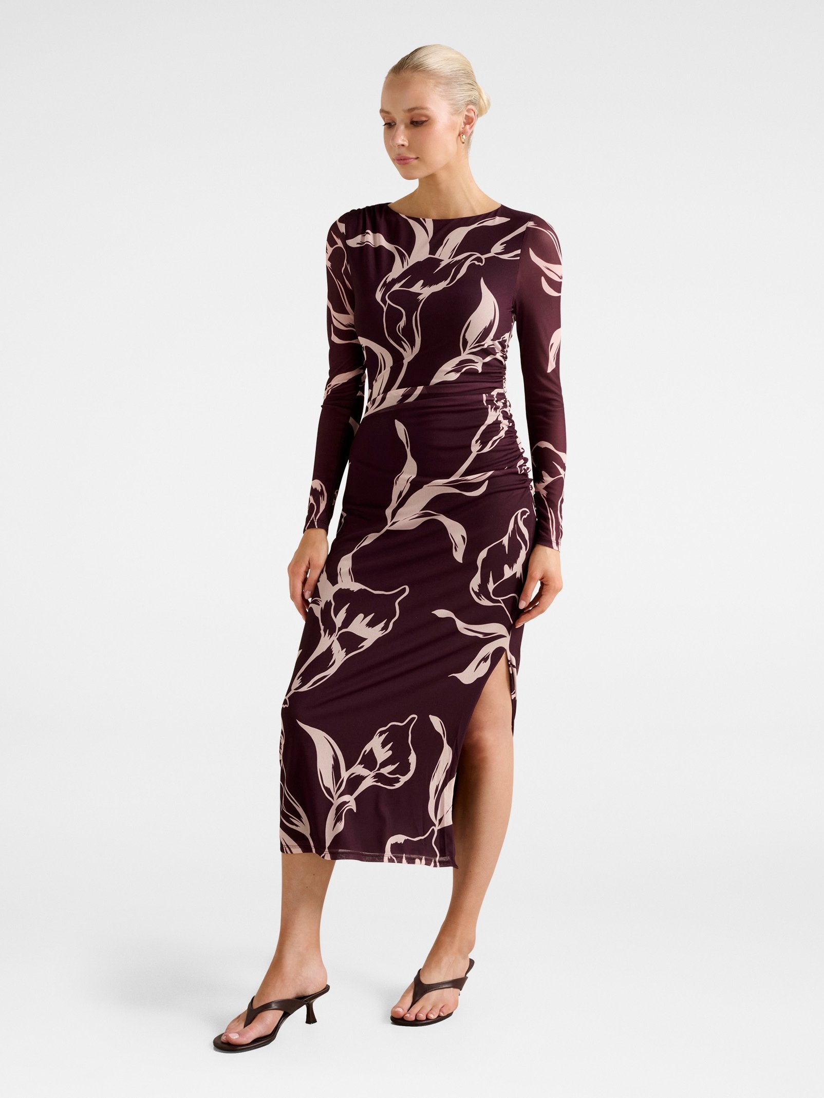 Ally Long Sleeve Midi Dress