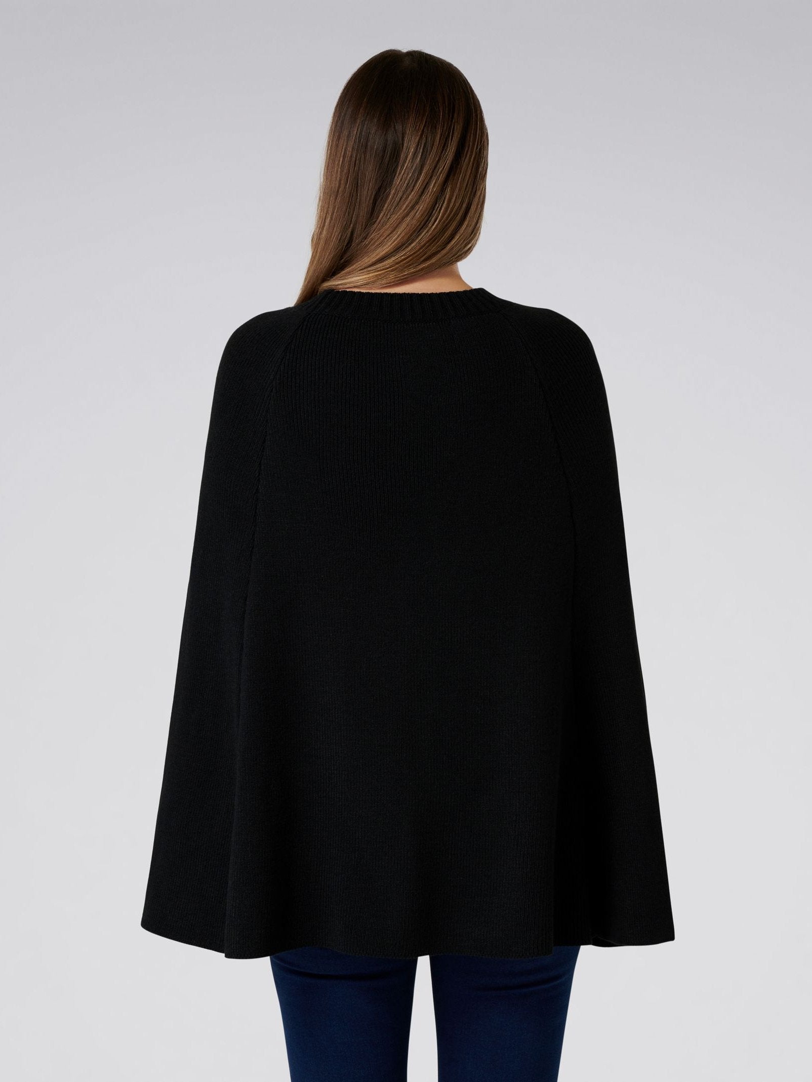 Felicity Knitted Button Poncho