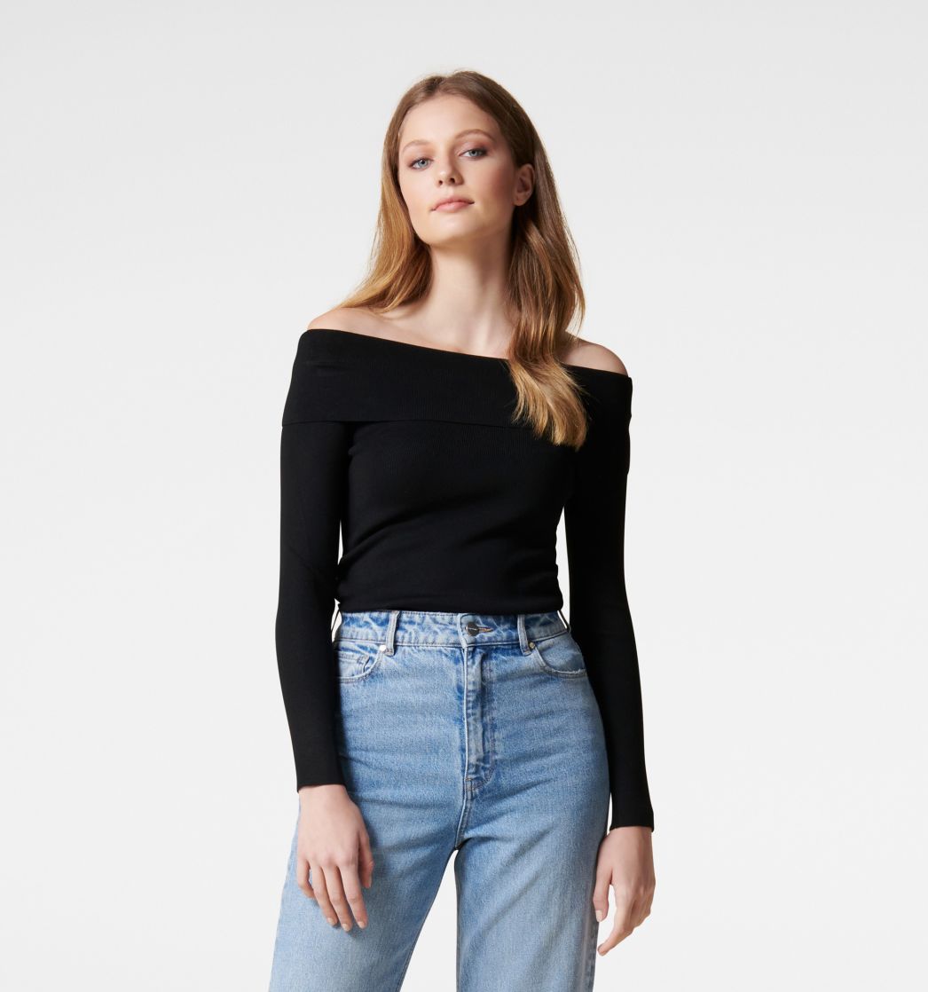 Buy Angeline Bardot Knit Top at Forever New