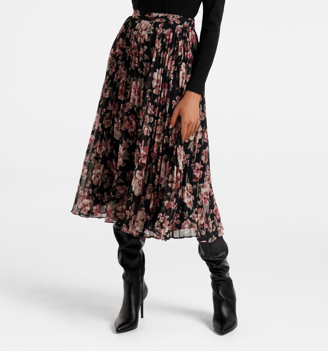 Buy Peyton Floral Hailee Petite Pleated Skirt at Forever New