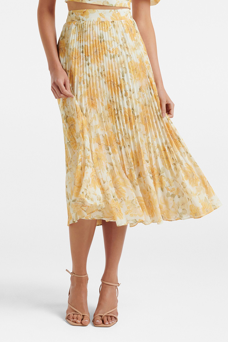 Hazel Pleated Midi Skirt